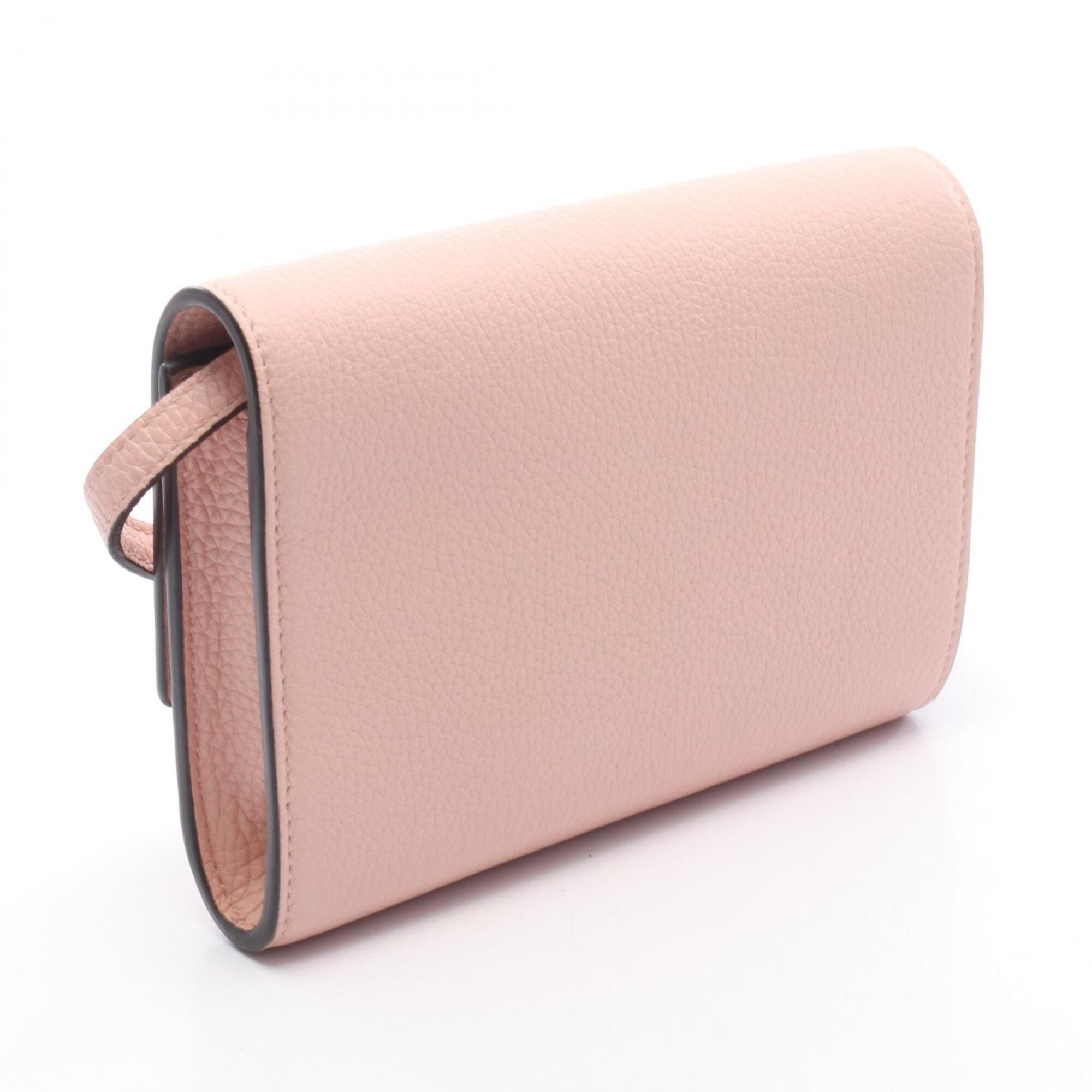 Gucci Pink Leather Handbag Shoulder Bag (Pre-Owned)