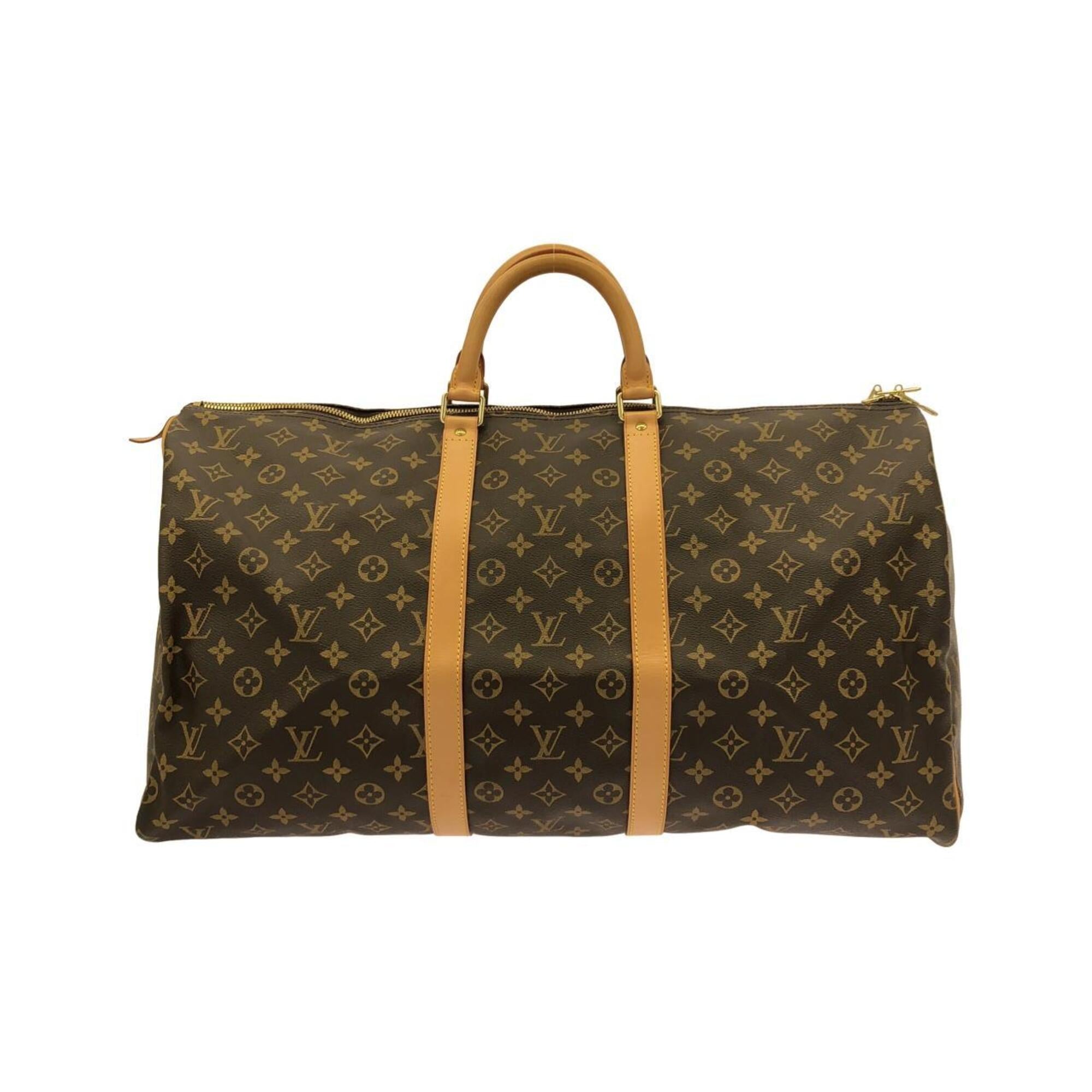 Louis Vuitton Monogram Marron Coated Canvas Boston Bag (Pre-Owned)
