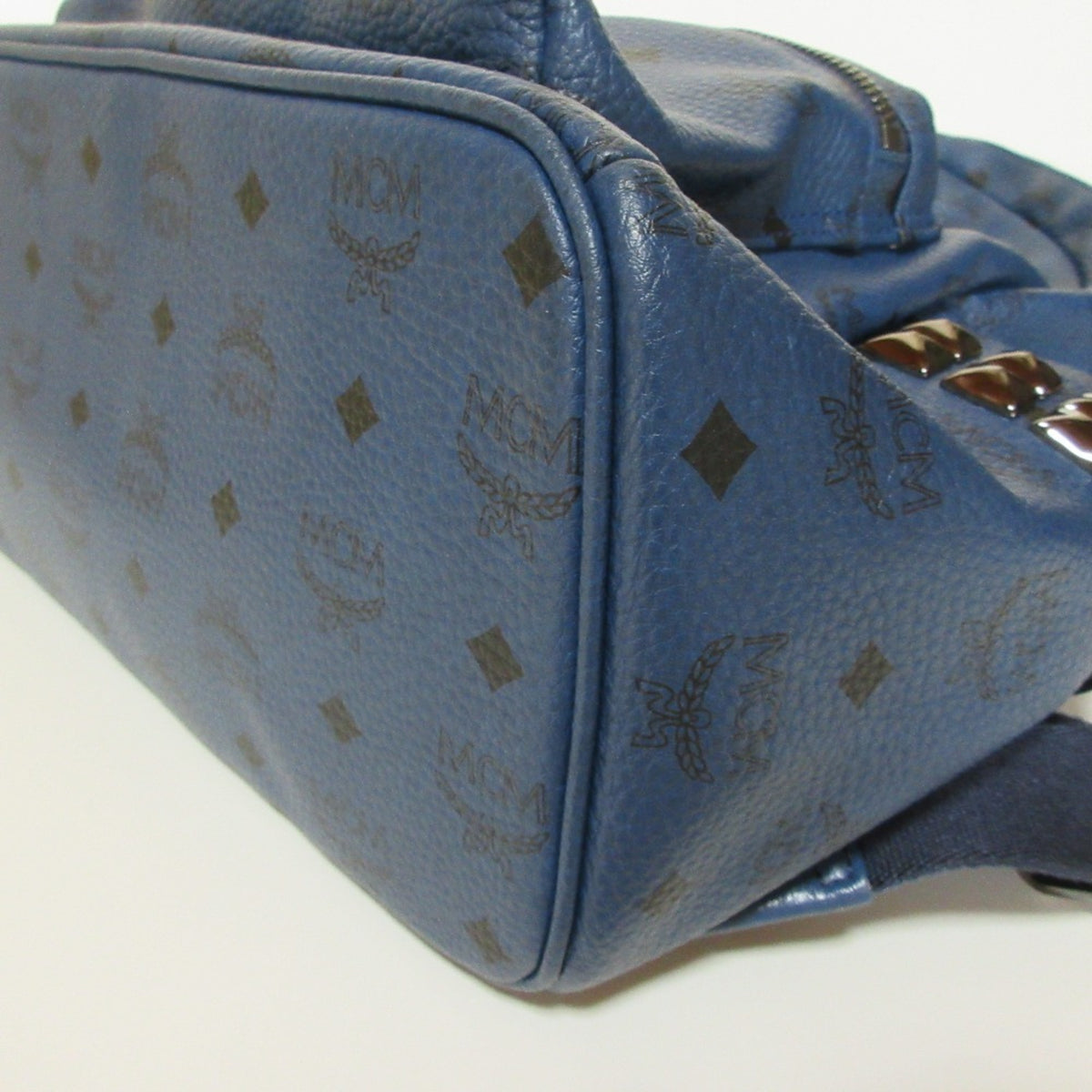 Mcm Visetos Navy Backpack (Pre-Owned)