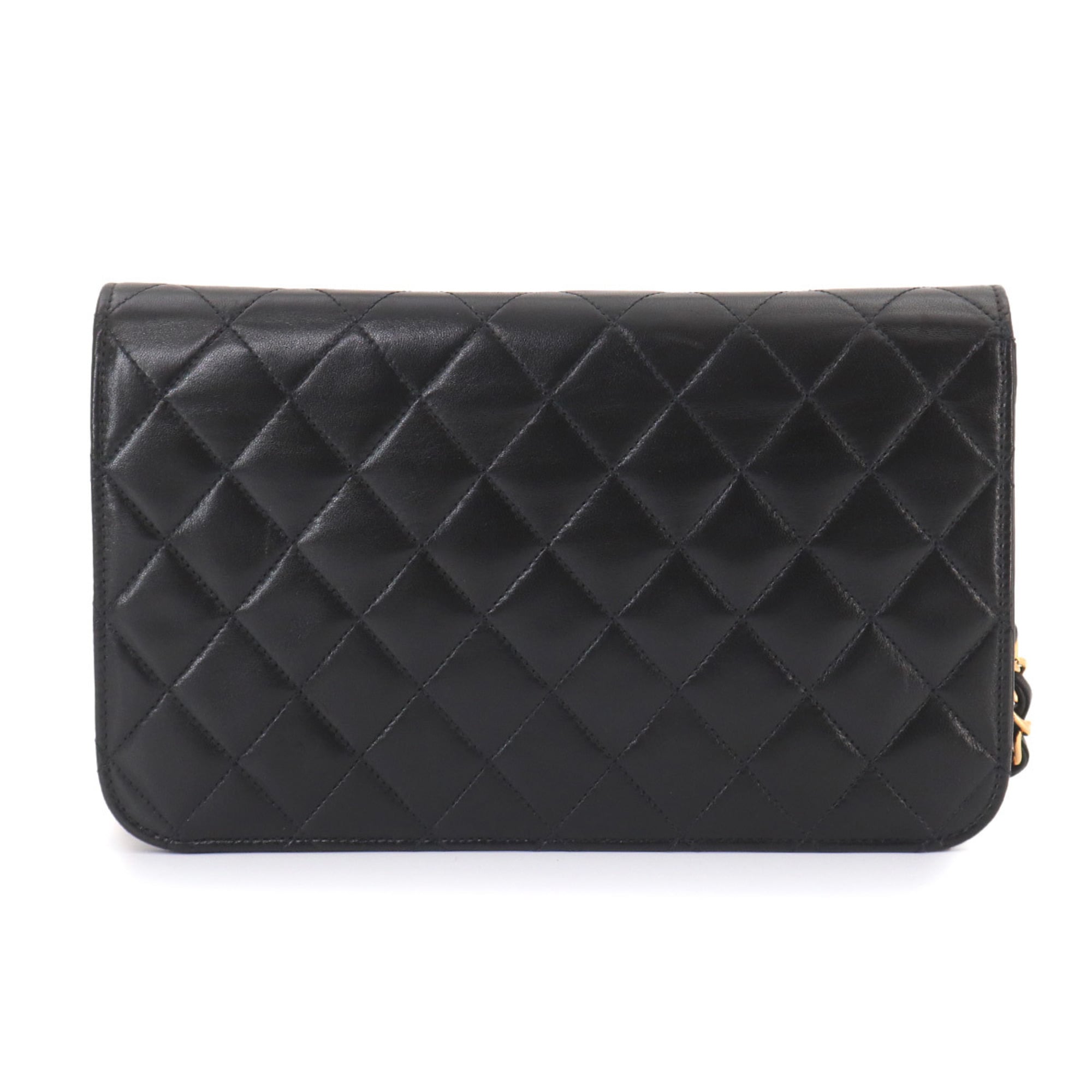 Chanel Black Leather Handbag Shoulder Bag (Pre-Owned)