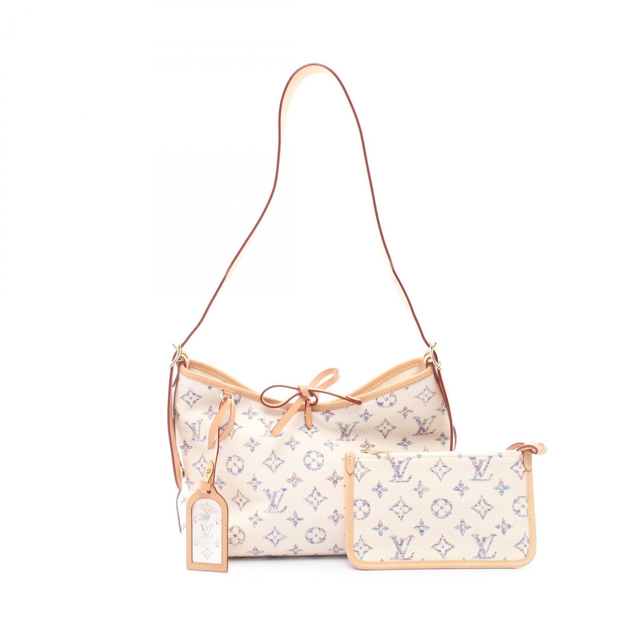 Louis Vuitton Multi-Color White Monogram Jacquard Leather Shoulder Bag (Pre-Owned)