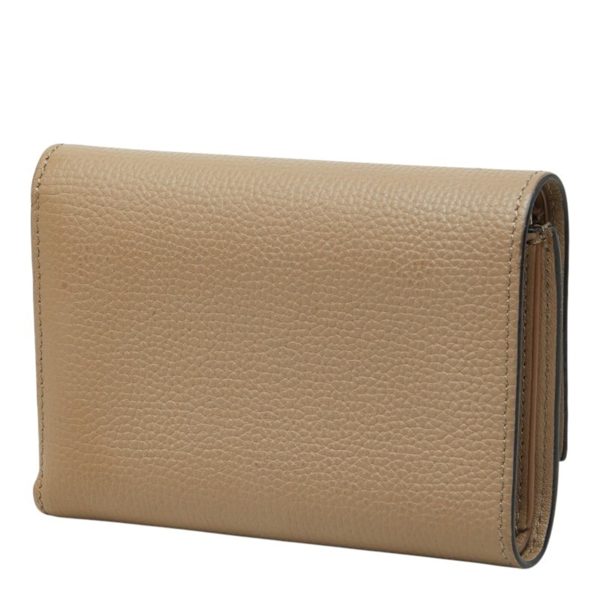 Loewe Beige Leather Wallet (Tri-Fold) (Pre-Owned)
