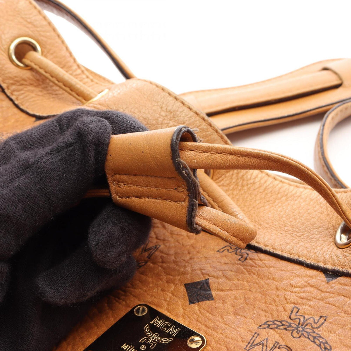 Mcm Brown Coated Canvas Leather Handbag Shoulder Bag (Pre-Owned)
