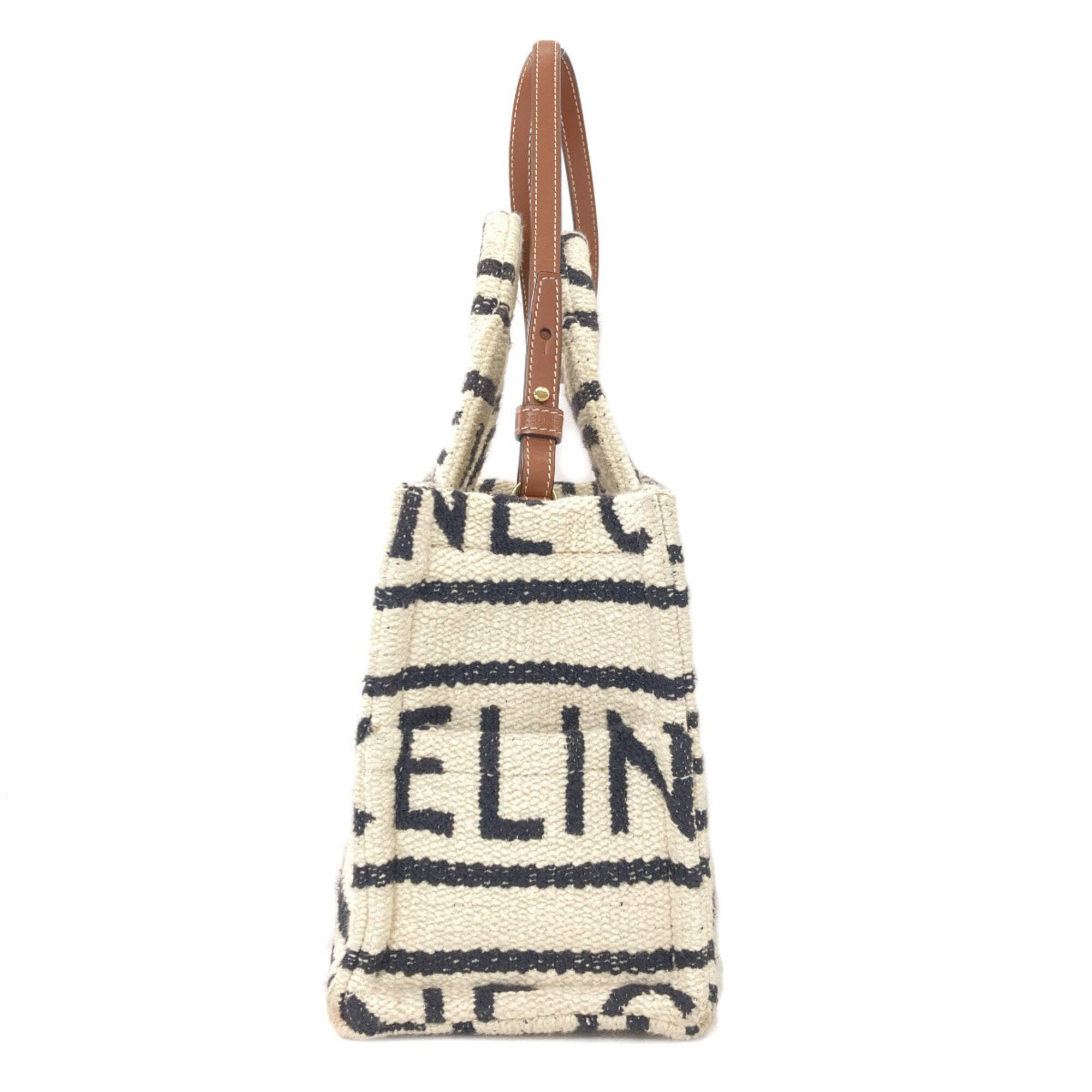 Celine Cabas White Canvas Handbag (Pre-Owned)