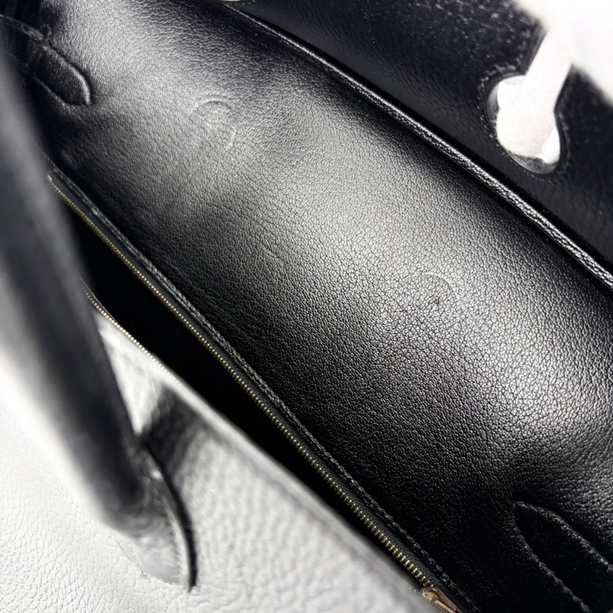 Hermes Black Leather Handbag (Pre-Owned)
