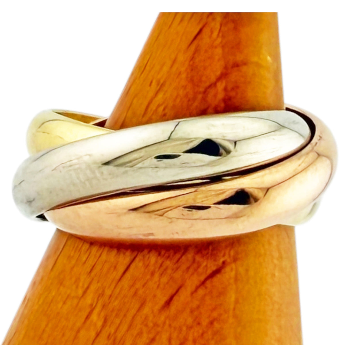 Cartier Trinity Gold Silver Pink Gold Yellow Gold (18K) Pink Gold (18K) White Gold (18K) Band Ring (Pre-Owned)