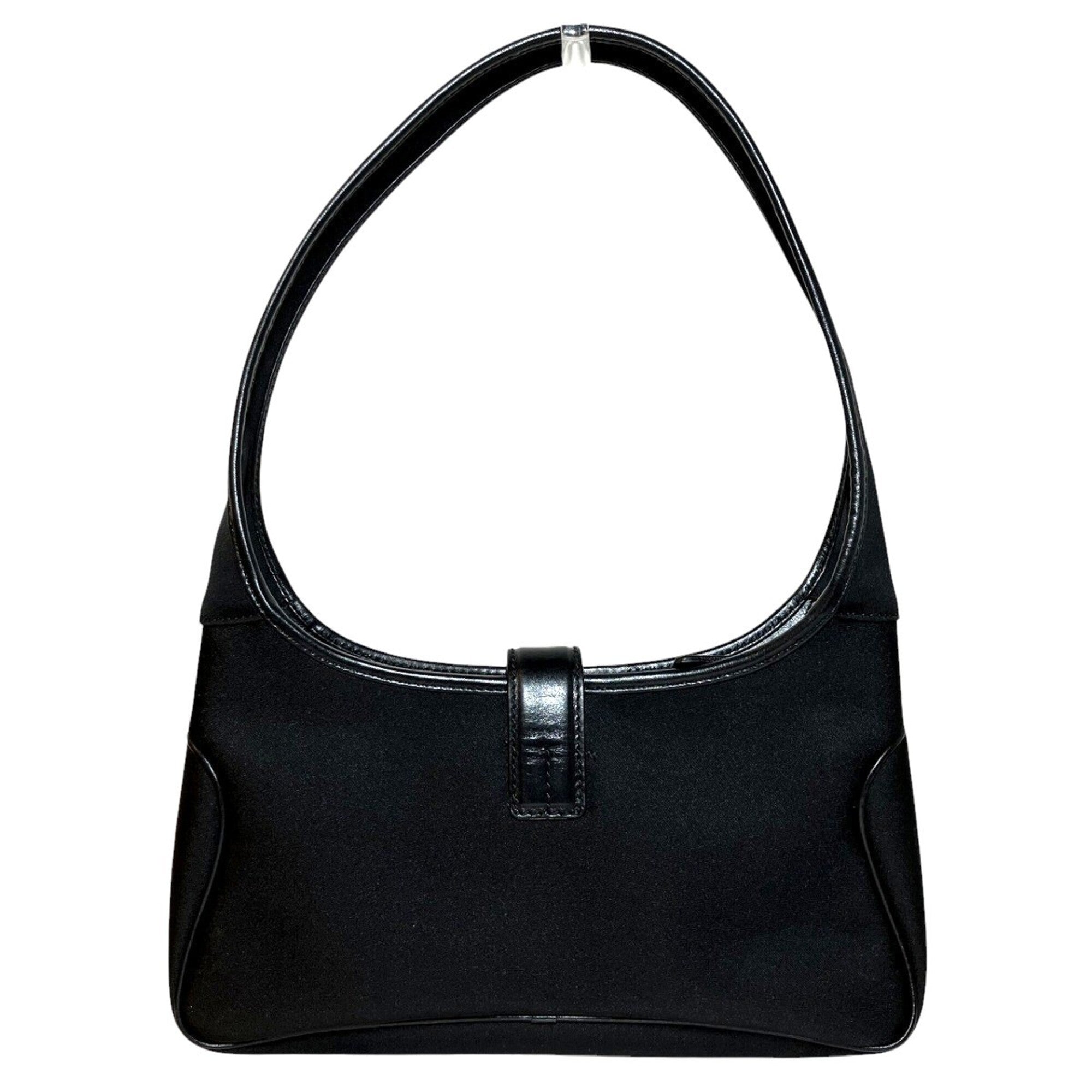 Salvatore Ferragamo Black Nylon Leather Handbag (Pre-Owned)