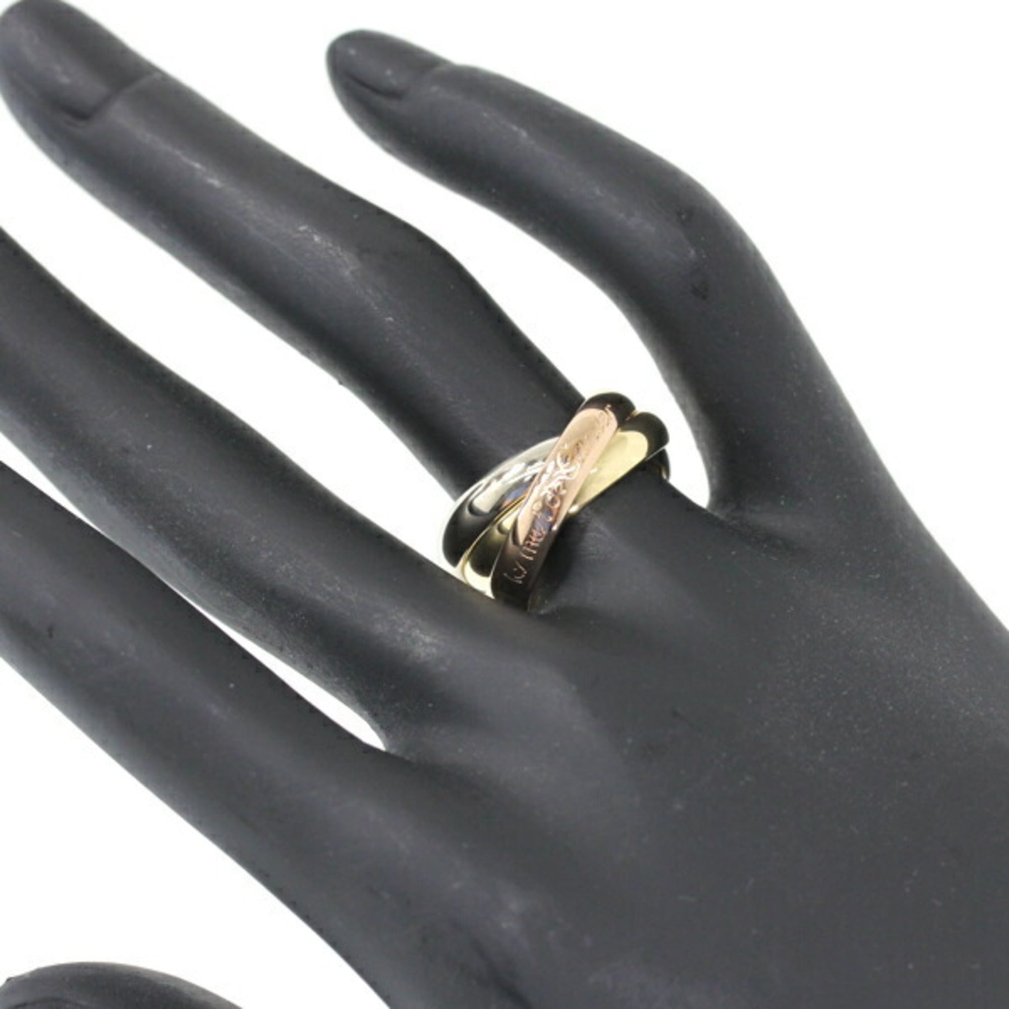 Cartier Trinity Pink White Yellow Band Ring (Pre-Owned)