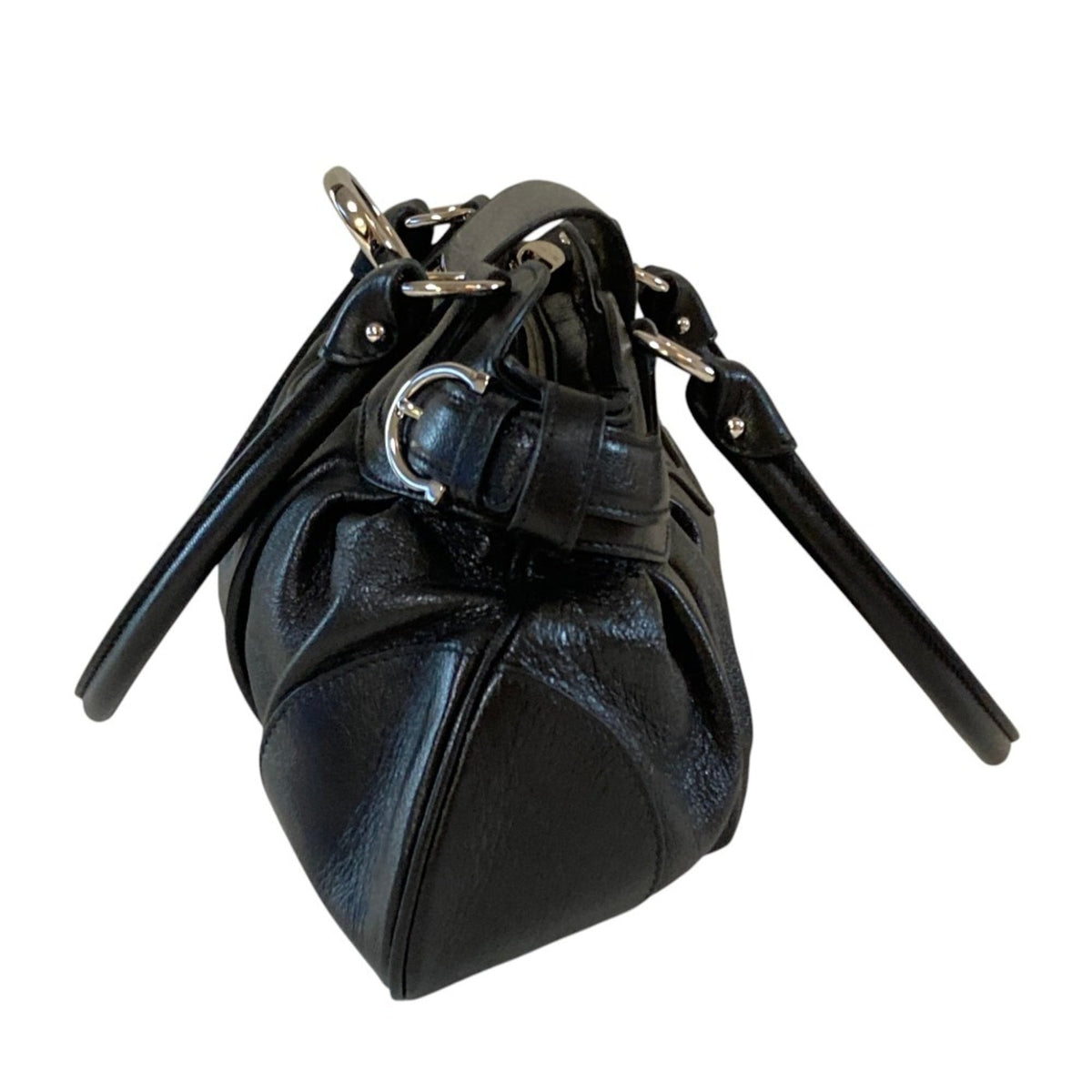 Salvatore Ferragamo Black Leather Handbag (Pre-Owned)