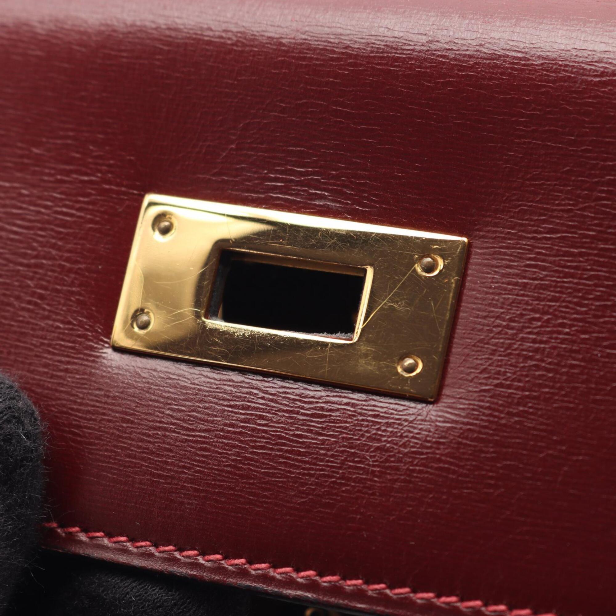 Hermes Beige Bordeaux Toile H Handbag (Pre-Owned)