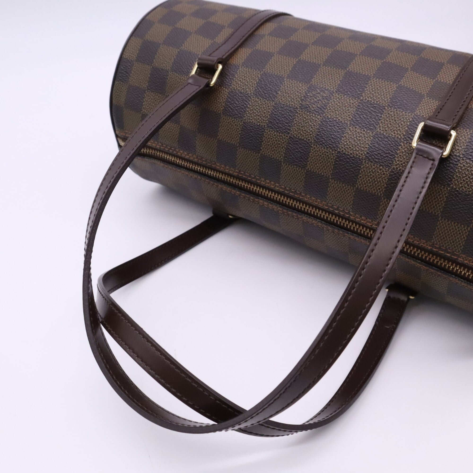 Louis Vuitton Damier Beige Brown Coated Canvas Leather Handbag (Pre-Owned)