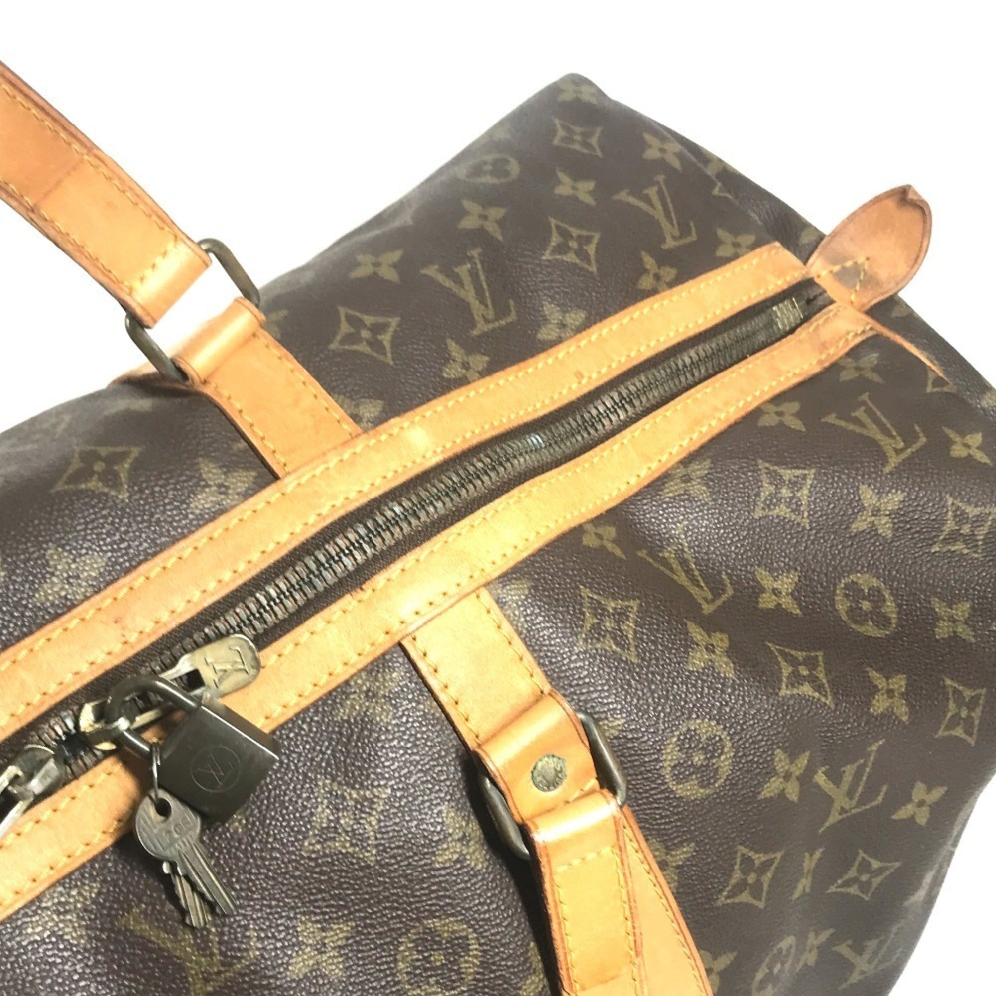 Louis Vuitton Brown Galle Monogram Boston Bag Handbag (Pre-Owned)