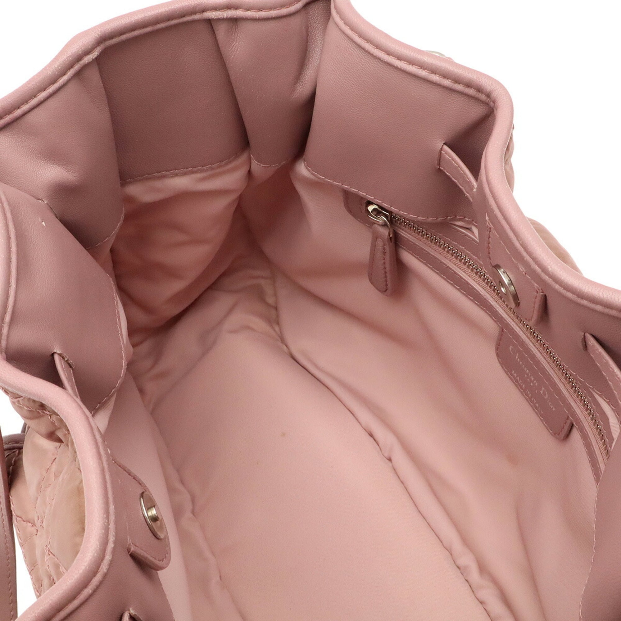 Christian Dior Pink Nylon Handbag Tote Bag (Pre-Owned)