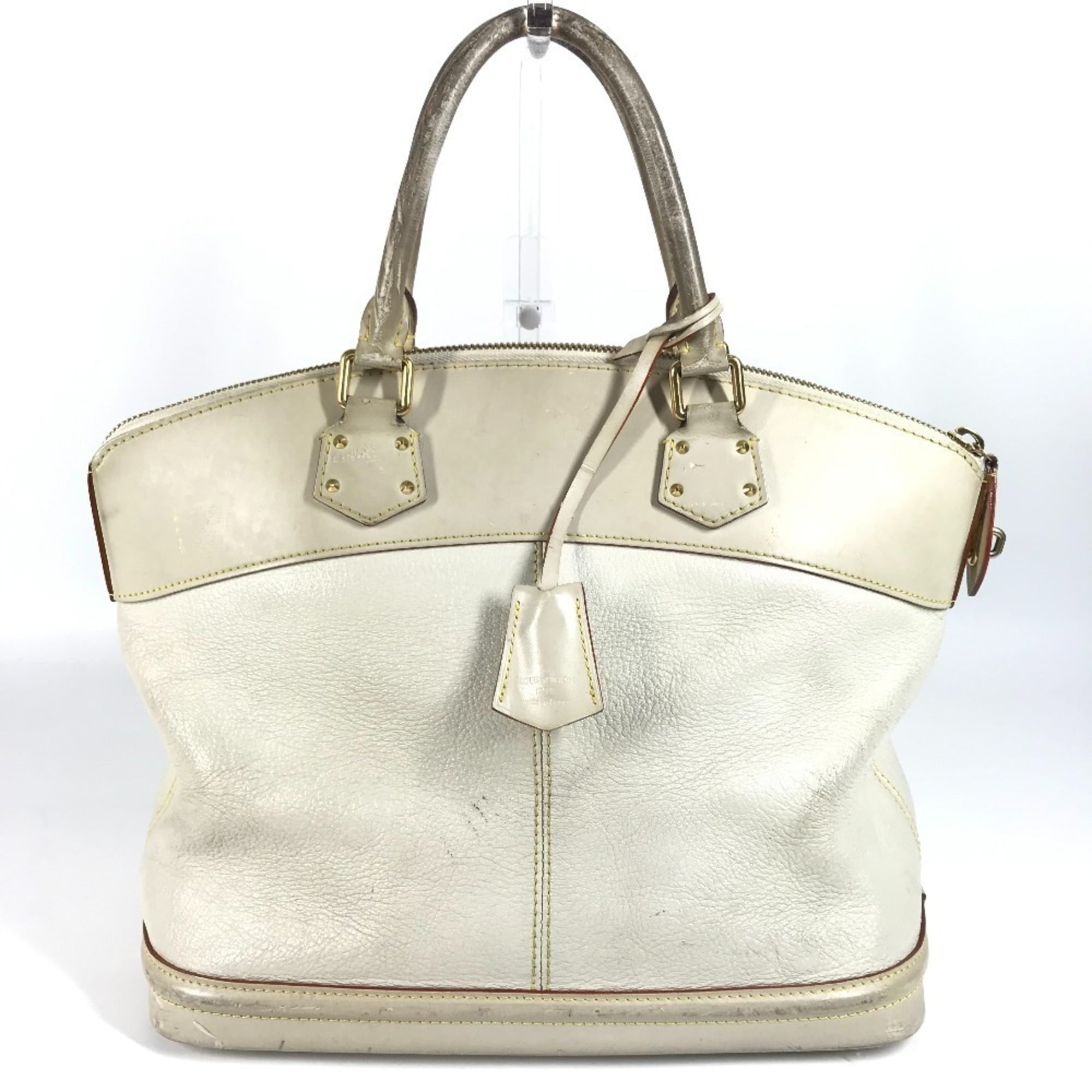Louis Vuitton Blanc White Suhali Leather Handbag Shoulder Bag Tote Bag (Pre-Owned)