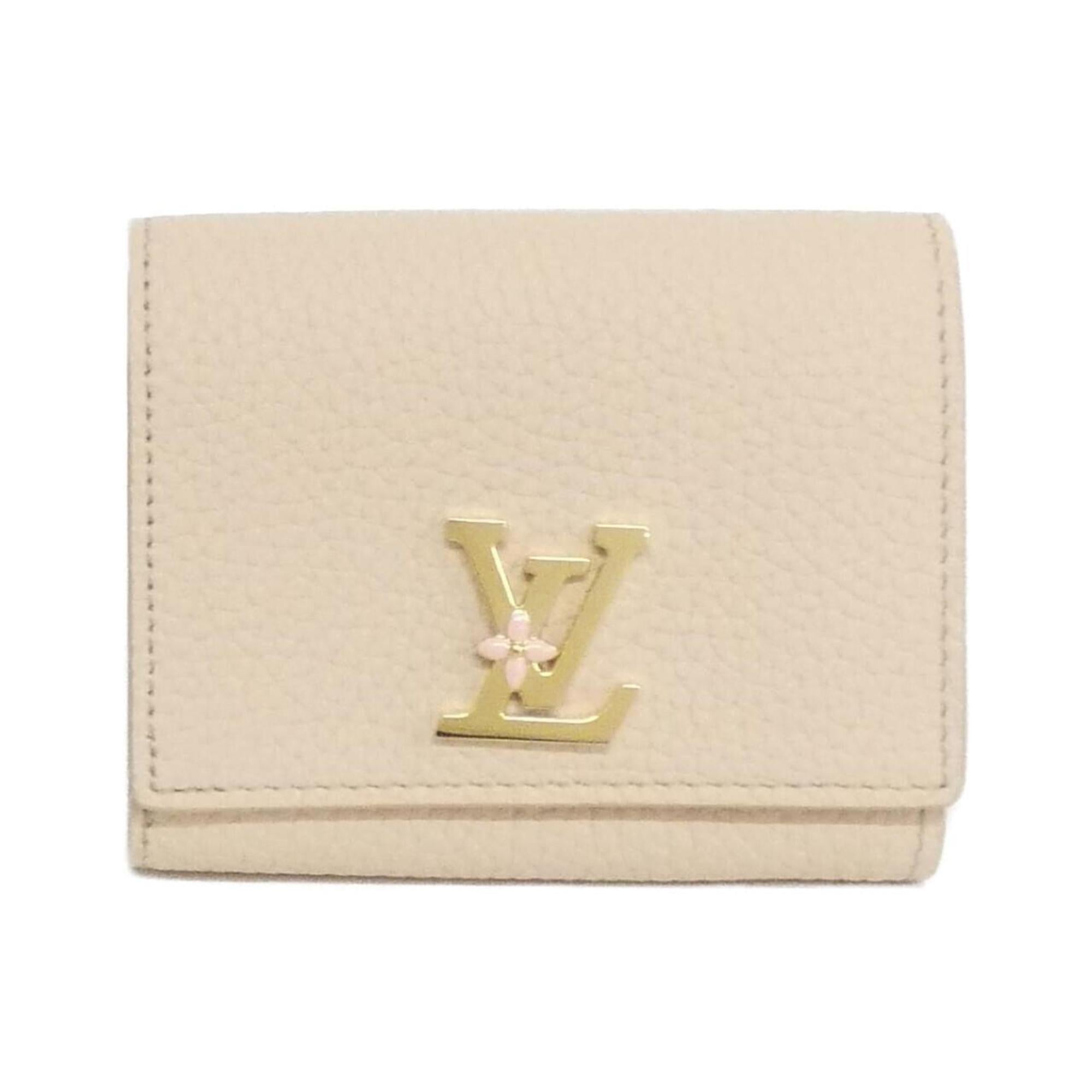 Louis Vuitton Sand Leather Wallet (Bi-Fold) (Pre-Owned)