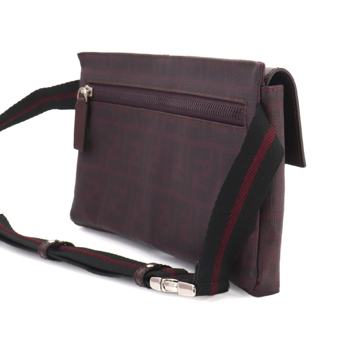 Fendi Bordeaux Pvc Leather Fanny Pack Handbag Sling Bag (Pre-Owned)