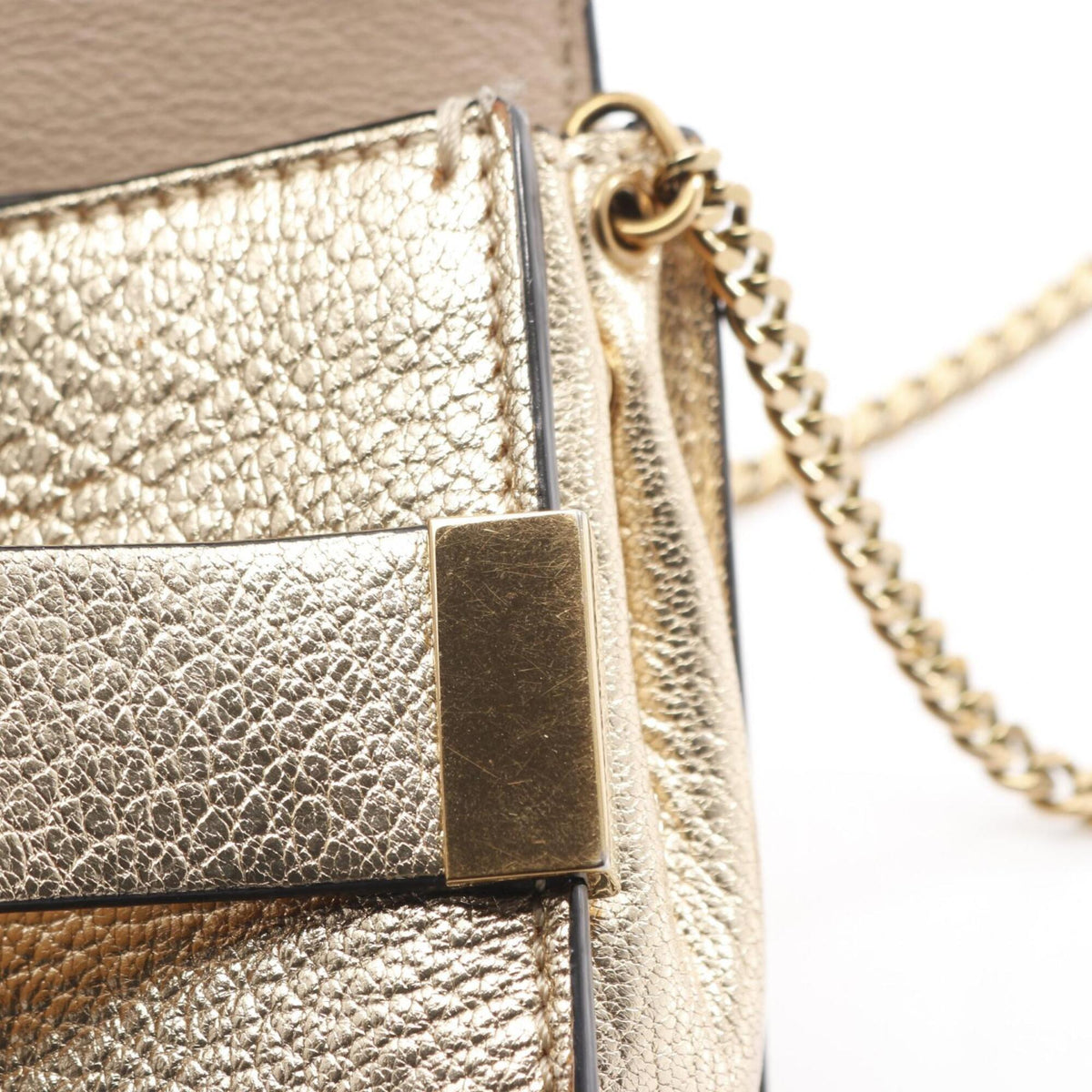 Chloé Leather Handbag Shoulder Bag (Pre-Owned)