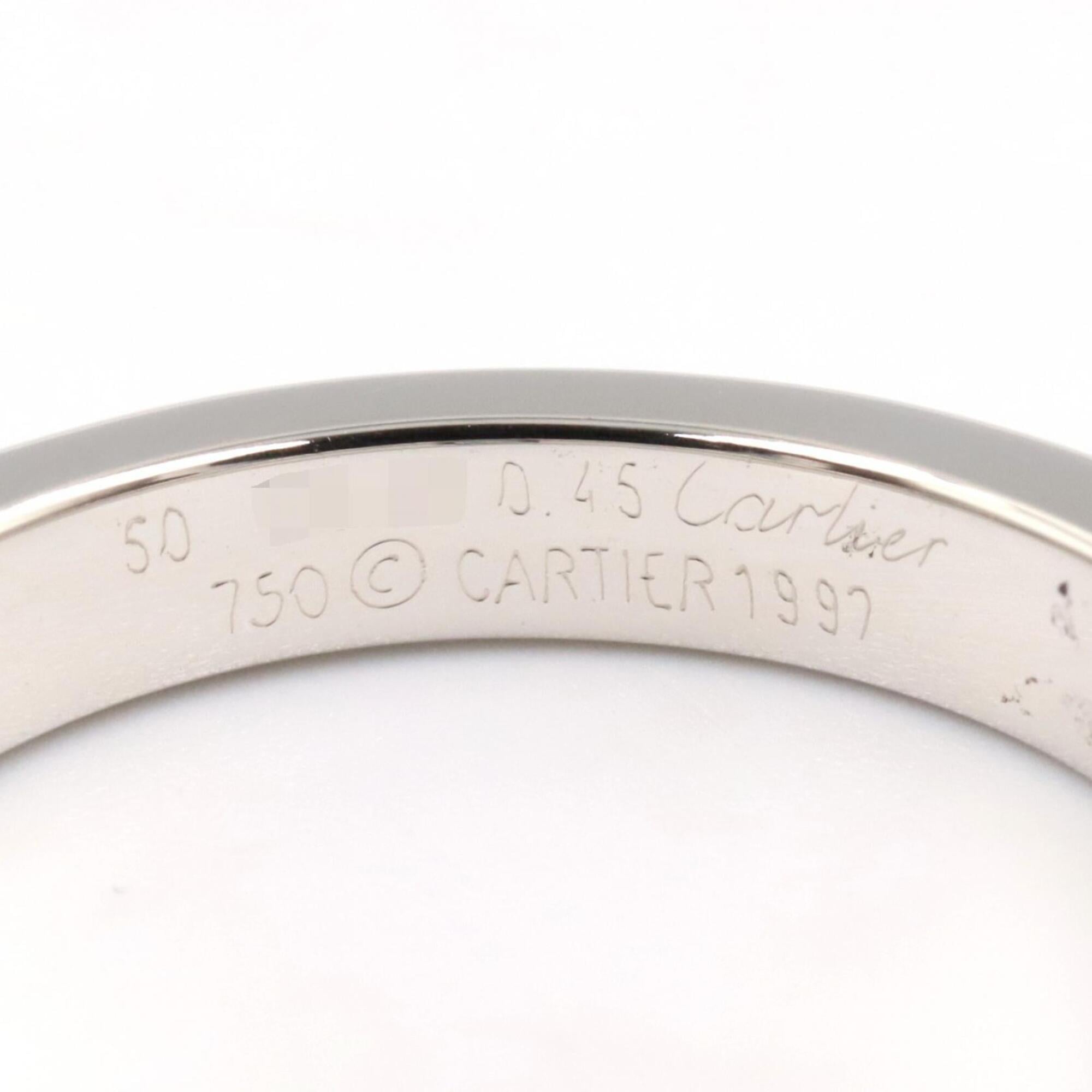 Cartier Silver Clear White Gold (18K) Band Ring (Pre-Owned)