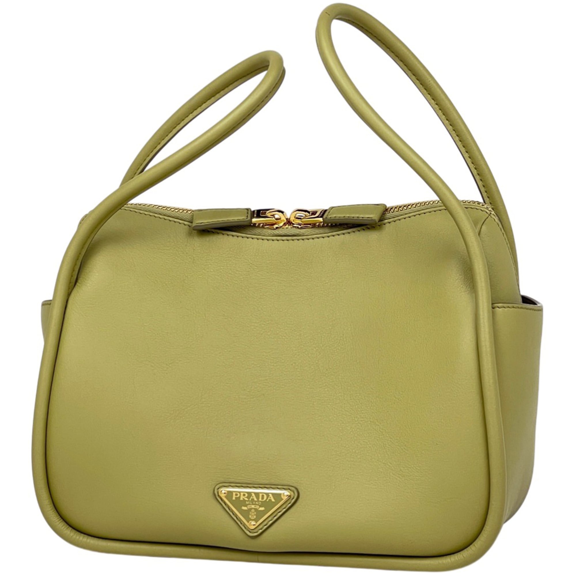 Prada Leather Handbag Shoulder Bag (Pre-Owned)