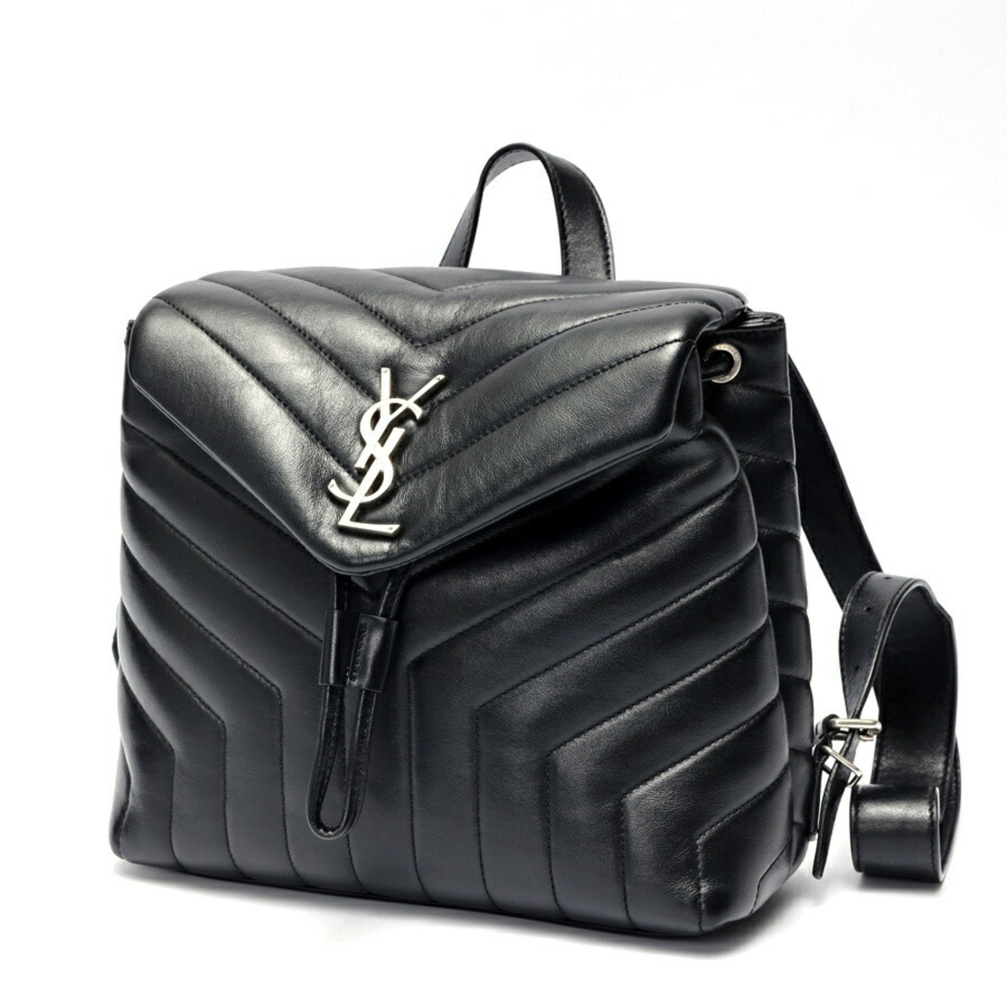 Saint Laurent Black Leather Backpack (Pre-Owned)