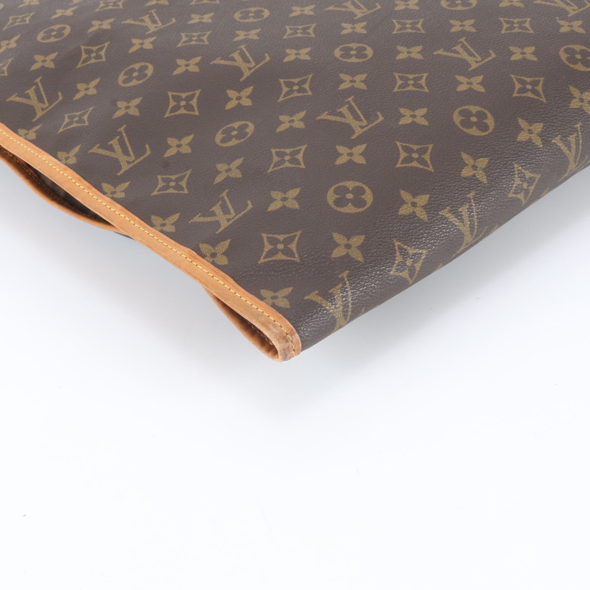 Louis Vuitton Brown Leather Coated Canvas Boston Bag (Pre-Owned)