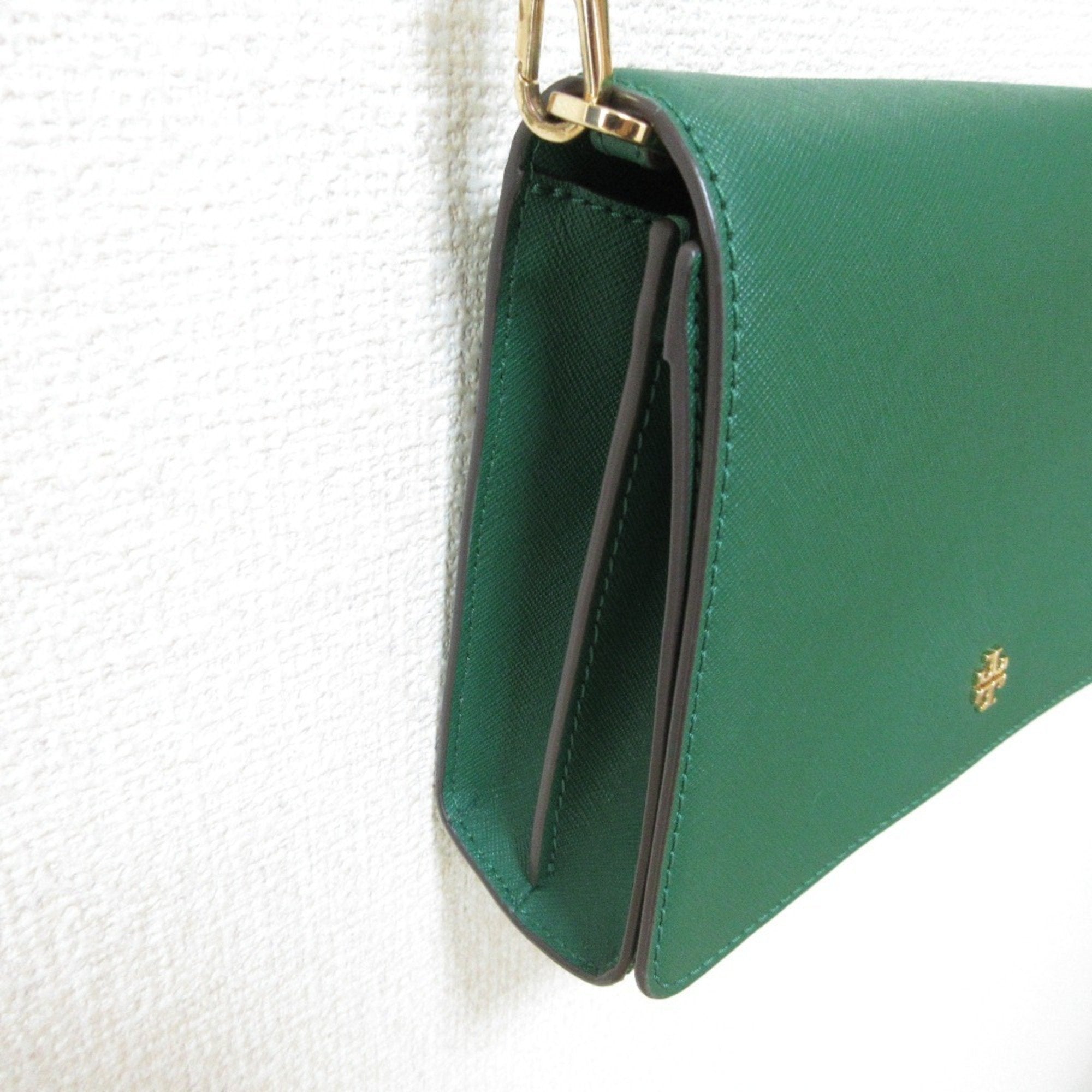 Tory Burch Green Pochette Shoulder Bag (Pre-Owned)