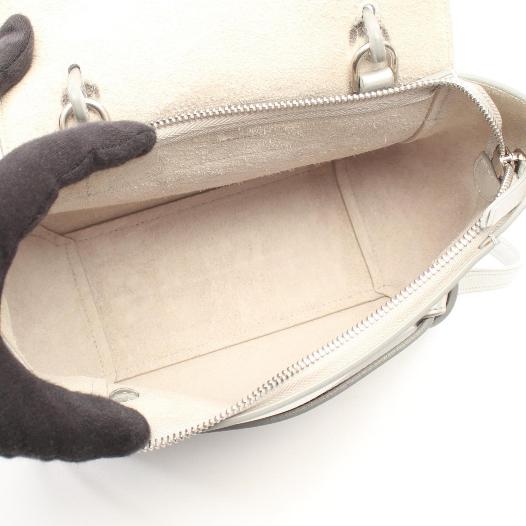 Celine Silver Leather Handbag (Pre-Owned)