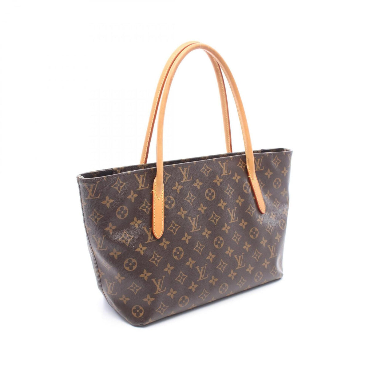 Louis Vuitton Brown Coated Canvas Leather Handbag Tote Bag (Pre-Owned)