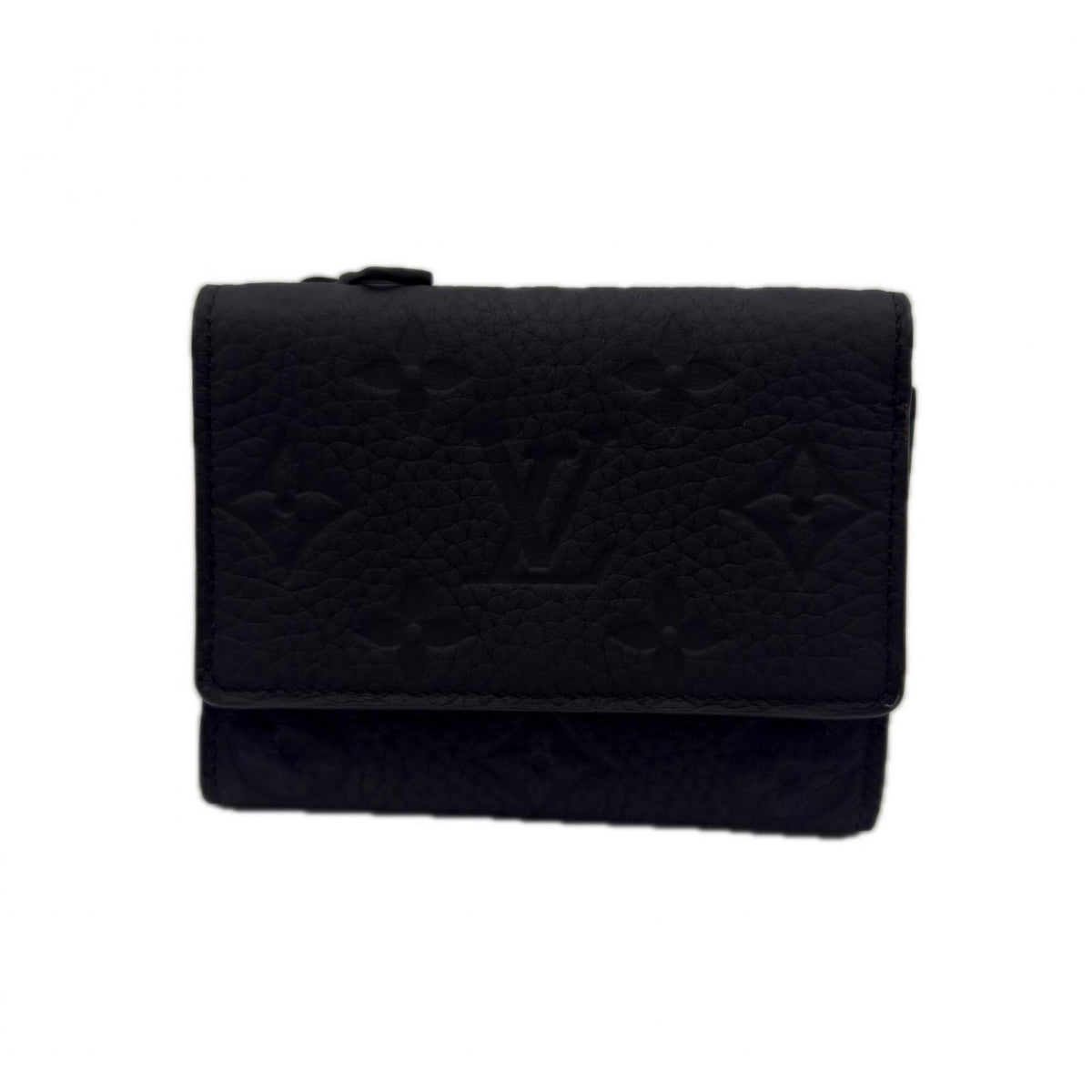 Louis Vuitton Taurillon Black Leather Wallet (Tri-Fold) (Pre-Owned)