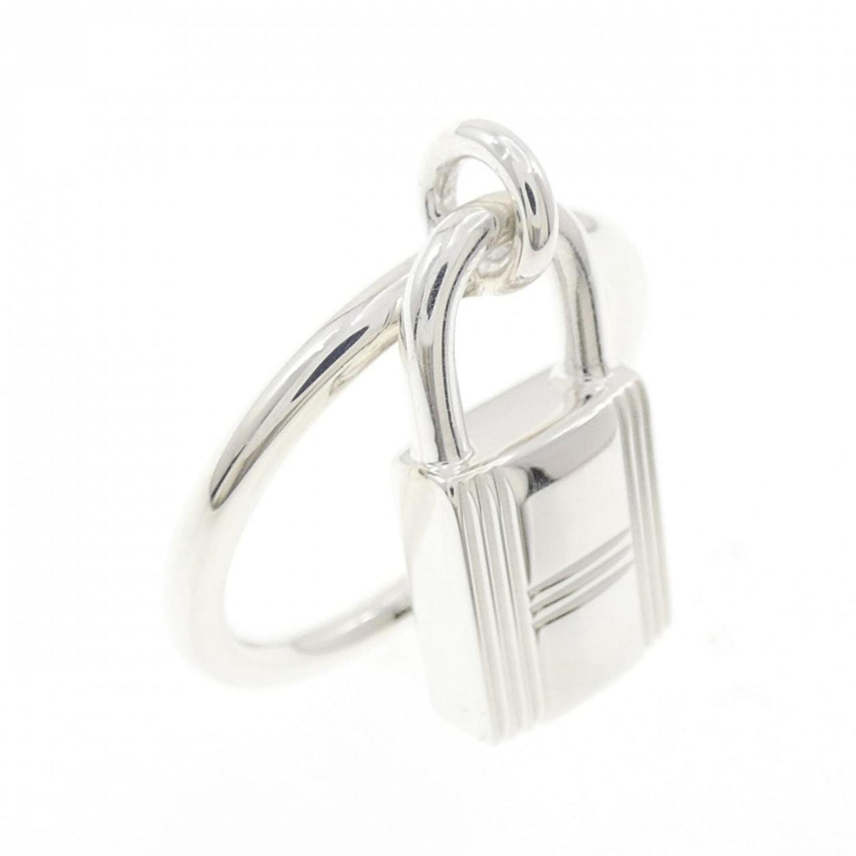 Hermes Silver 925 Band Ring (Pre-Owned)