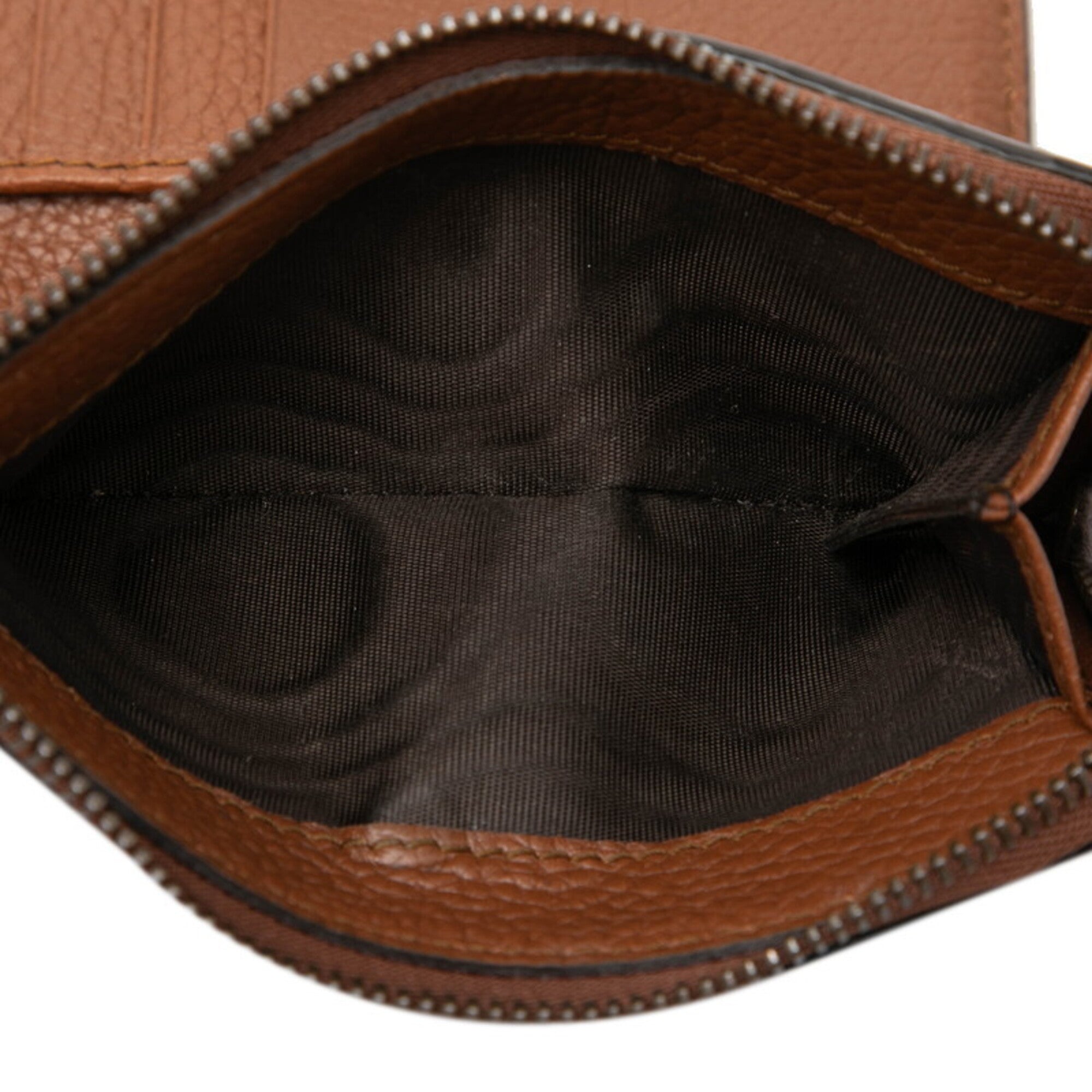 Gucci Bamboo Brown Leather Wallet (Bi-Fold) (Pre-Owned)