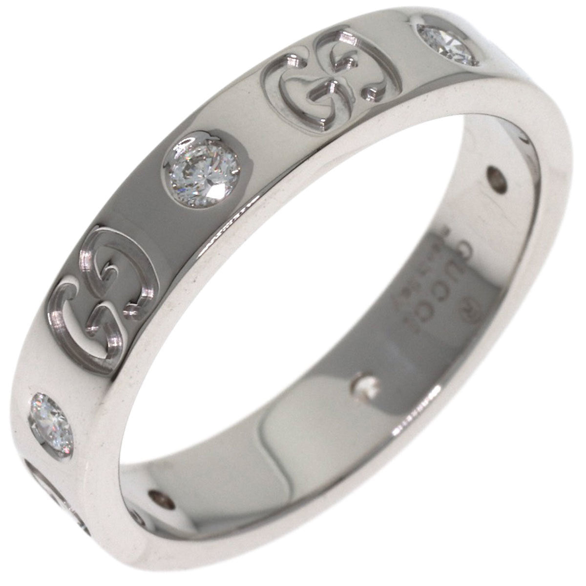 Gucci Icon White Gold (18K) Band Ring (Pre-Owned)
