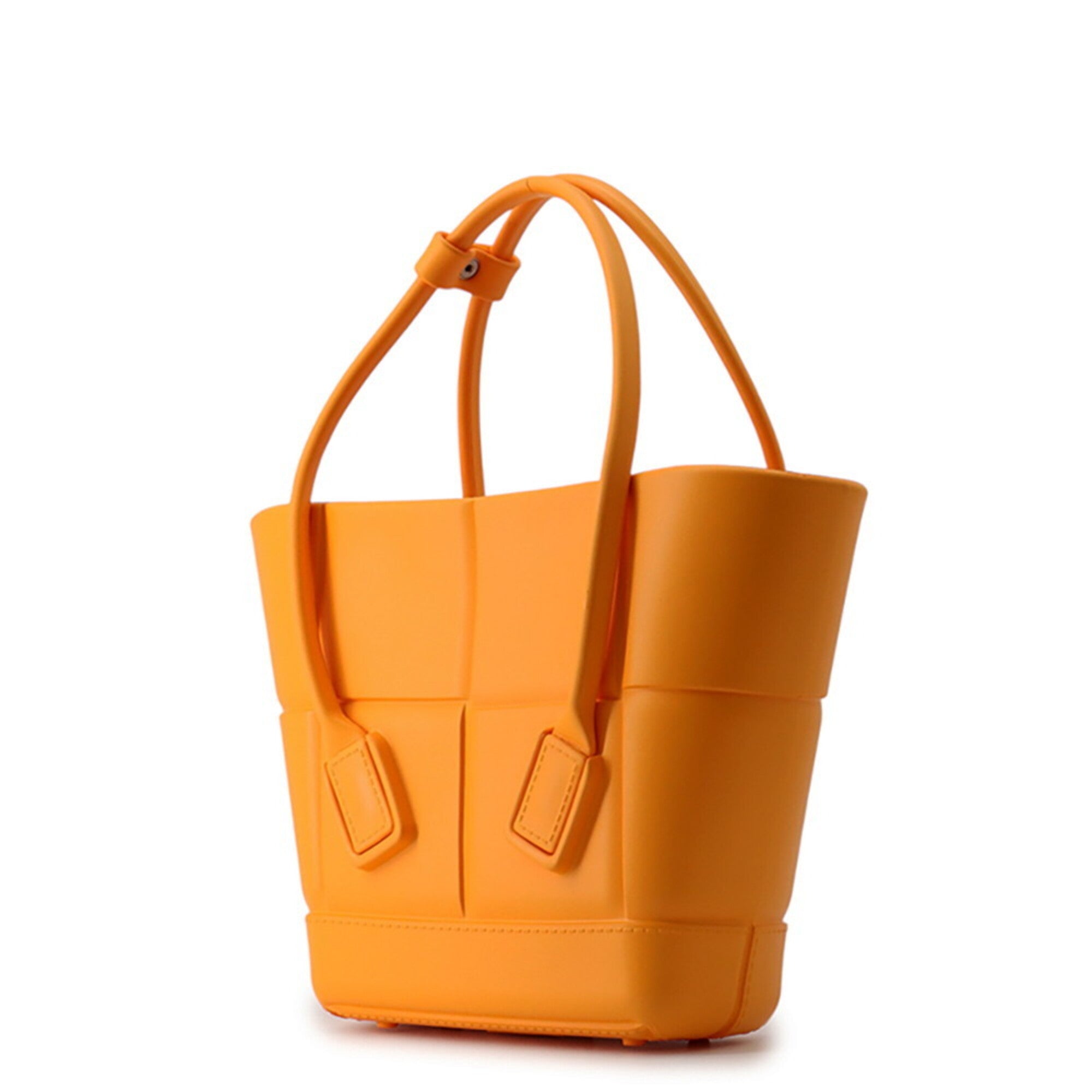 Bottega Veneta Orange Rubber Handbag (Pre-Owned)