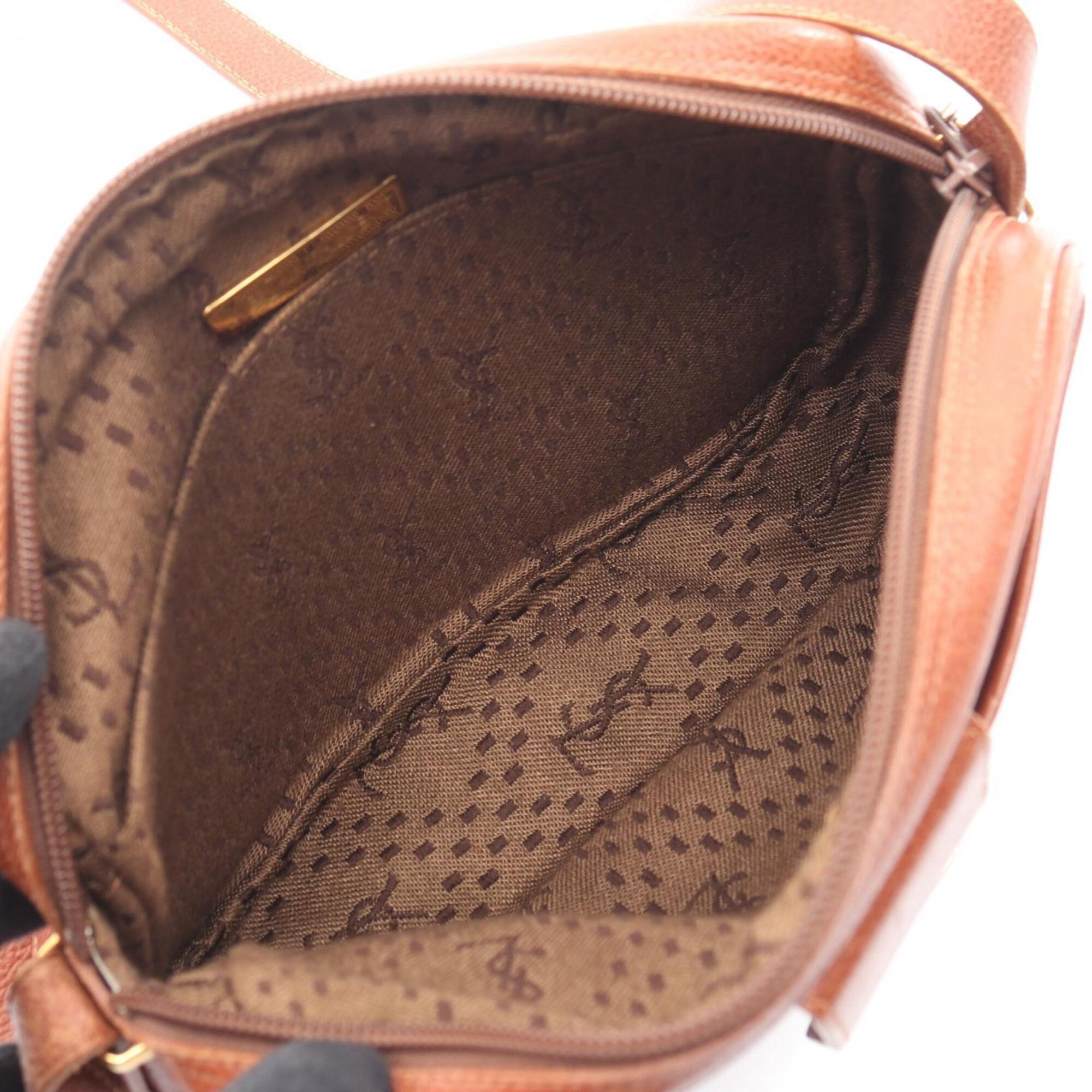 Saint Laurent Brown Leather Handbag Shoulder Bag (Pre-Owned)