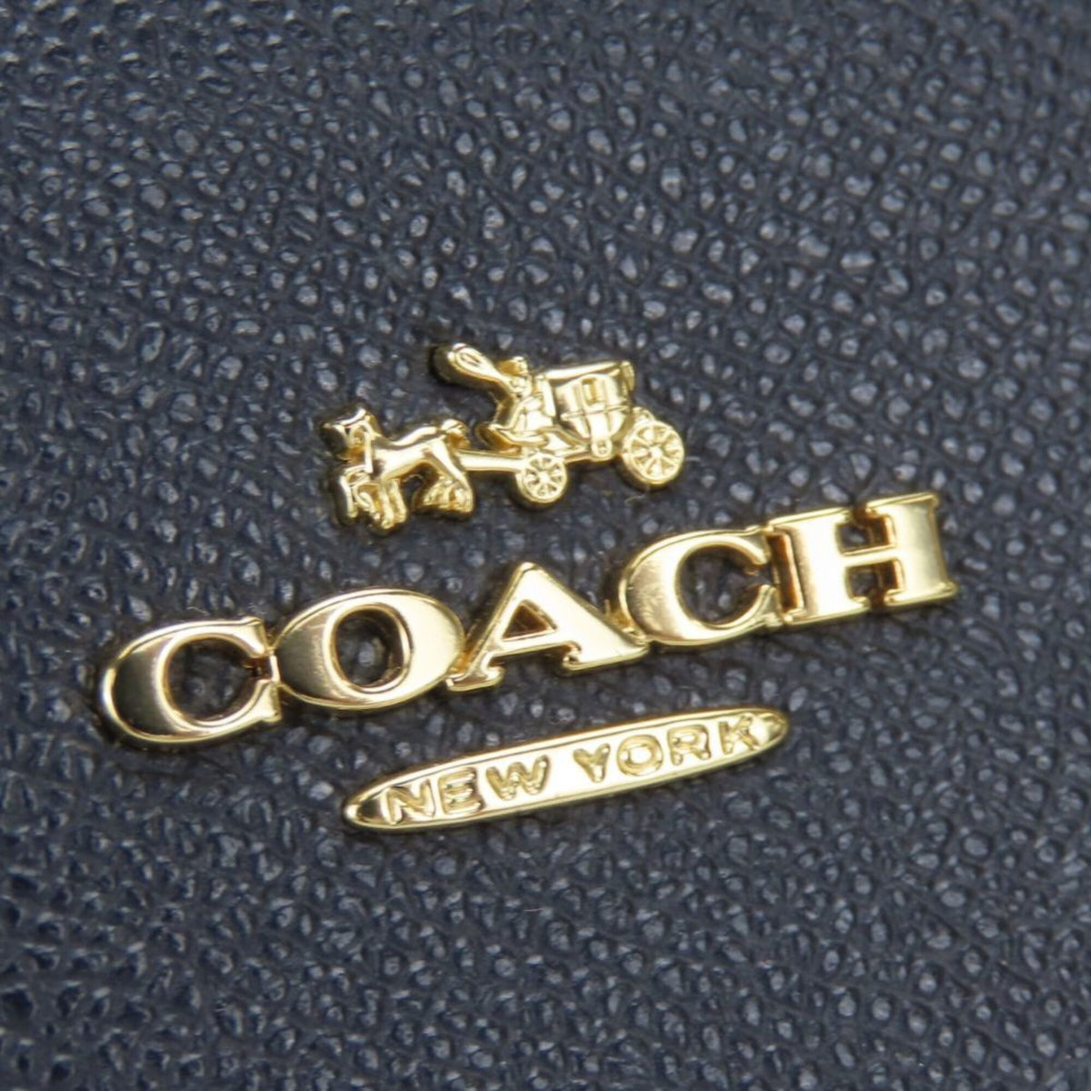 Coach Navy Leather Handbag (Pre-Owned)