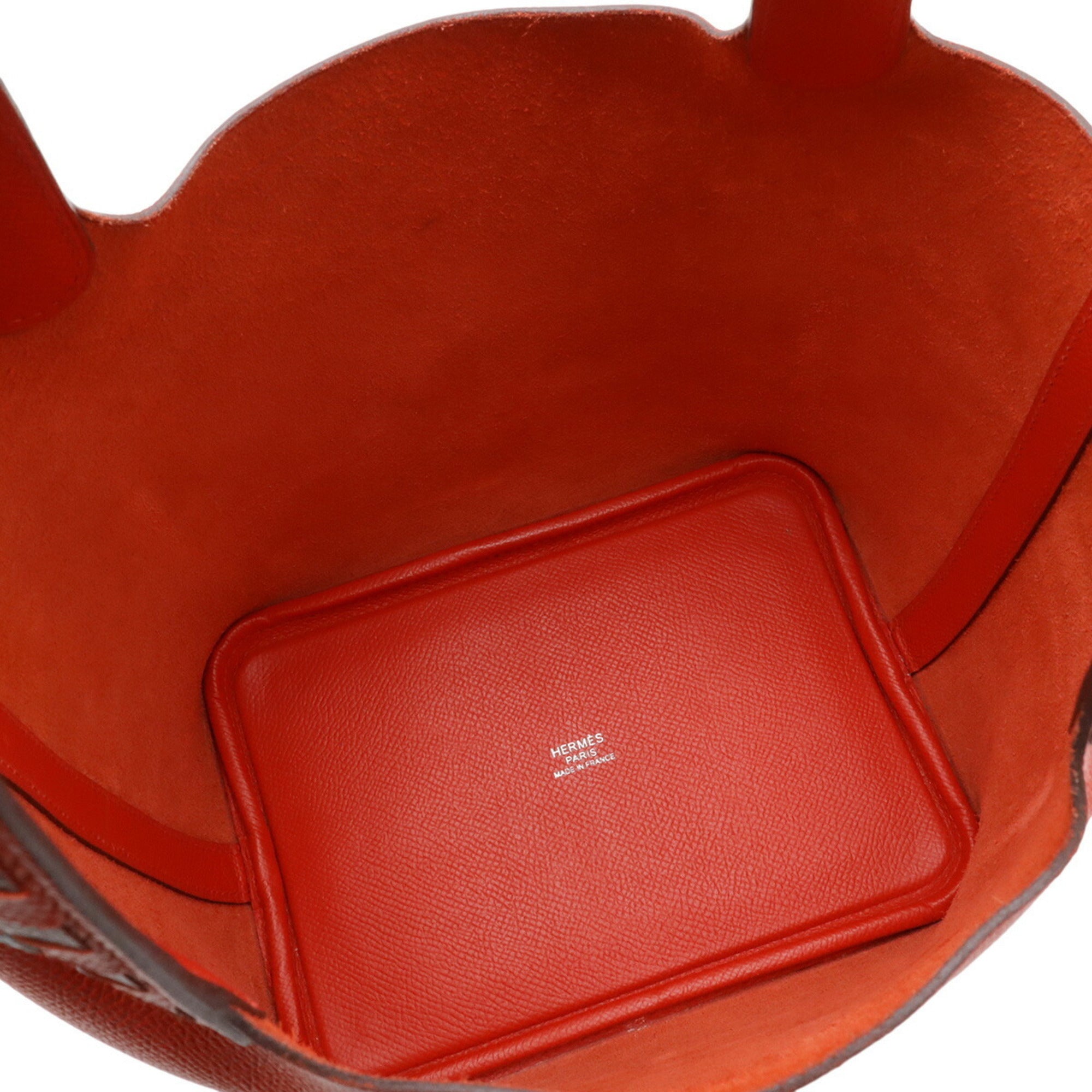 Hermes Picotin Rouge H Epsom Leather Handbag Tote Bag (Pre-Owned)