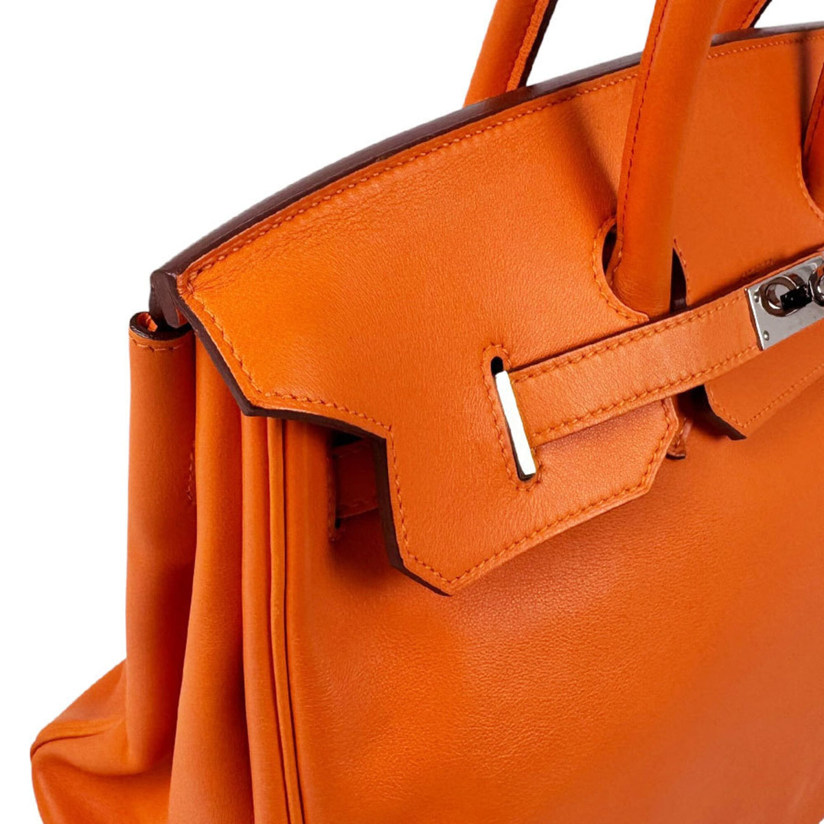 Hermes Orange Swift Leather Handbag (Pre-Owned)