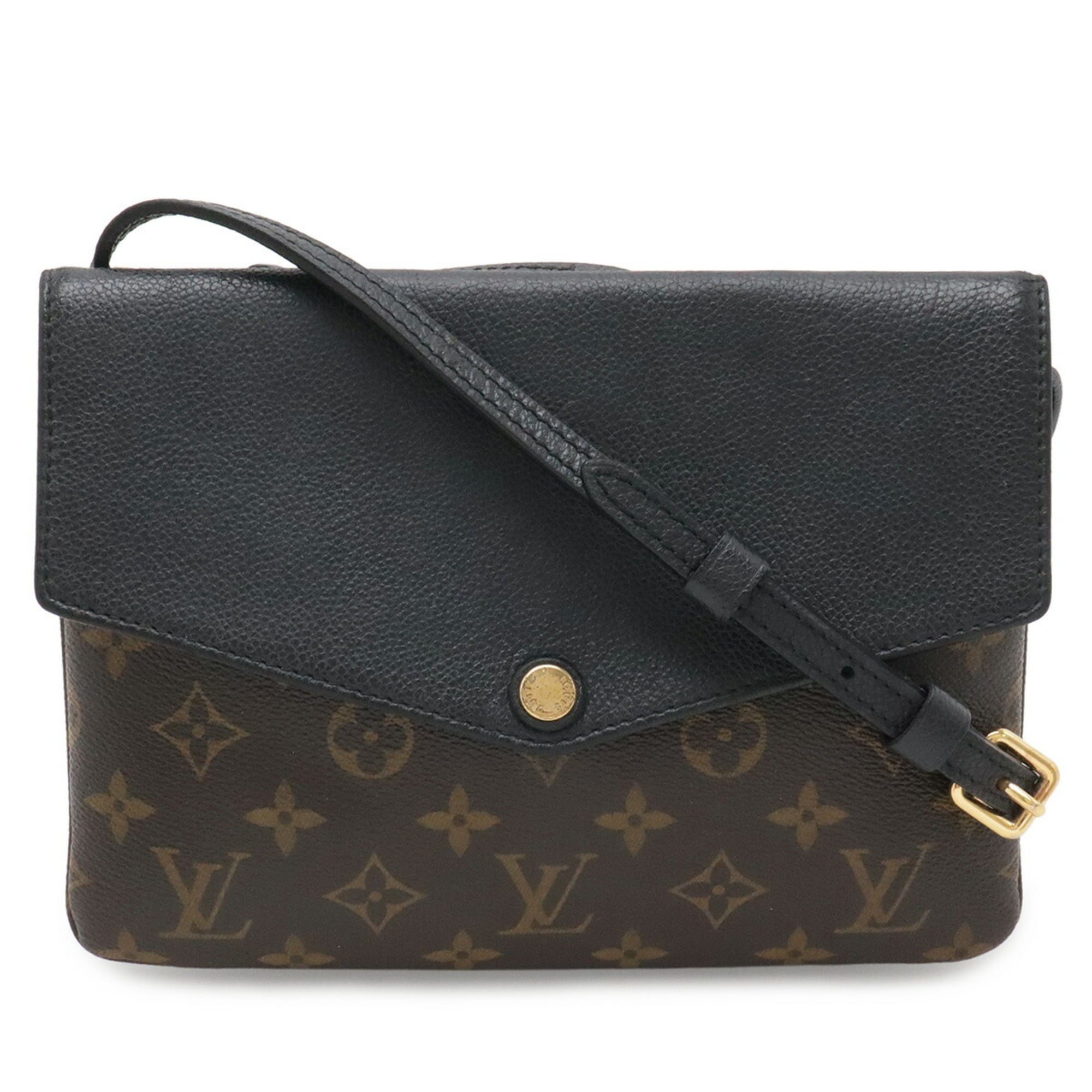 Louis Vuitton Monogram Black Noir Monogram Leather Pochette Shoulder Bag (Pre-Owned)