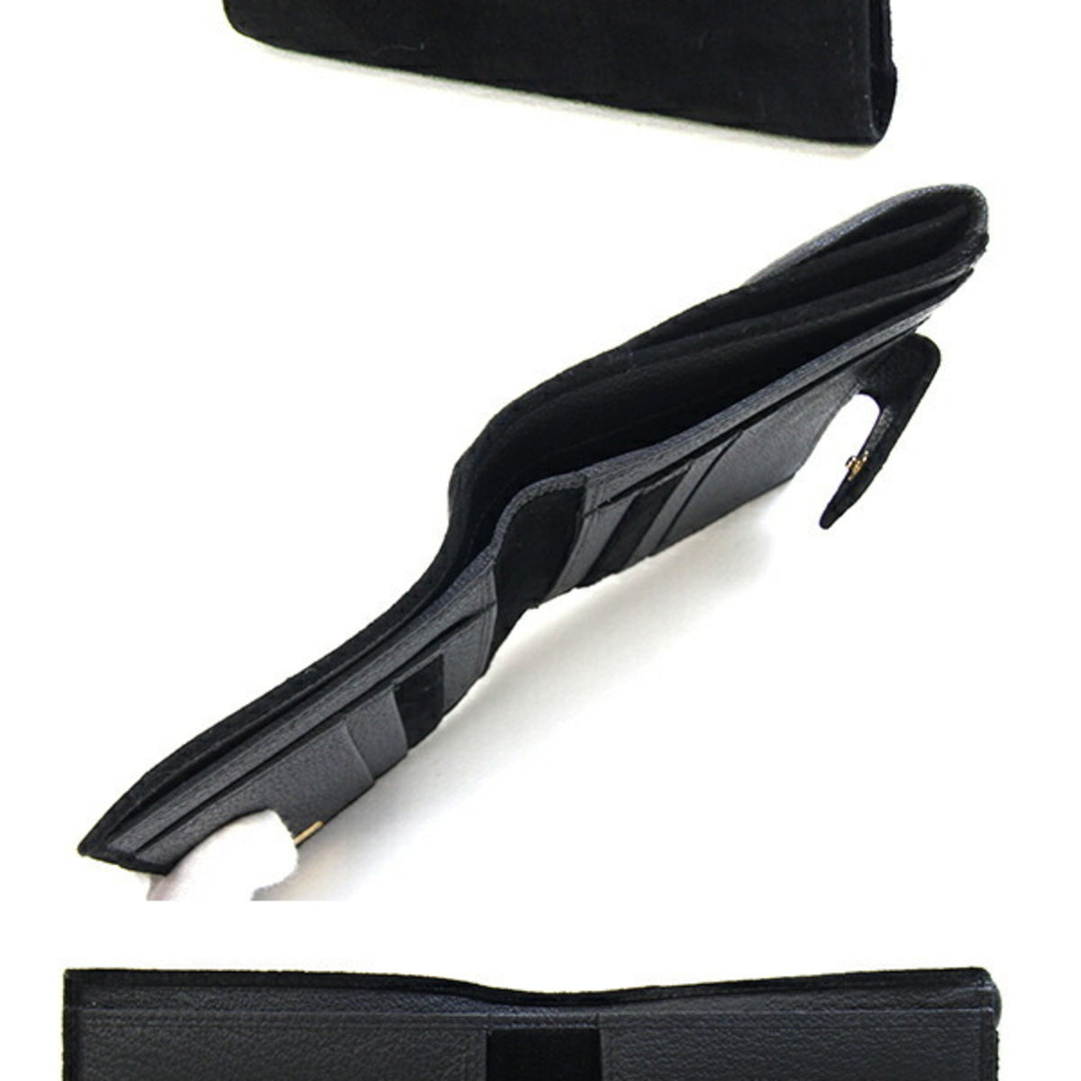 Gucci Black Suede Leather Wallet (Bi-Fold) (Pre-Owned)