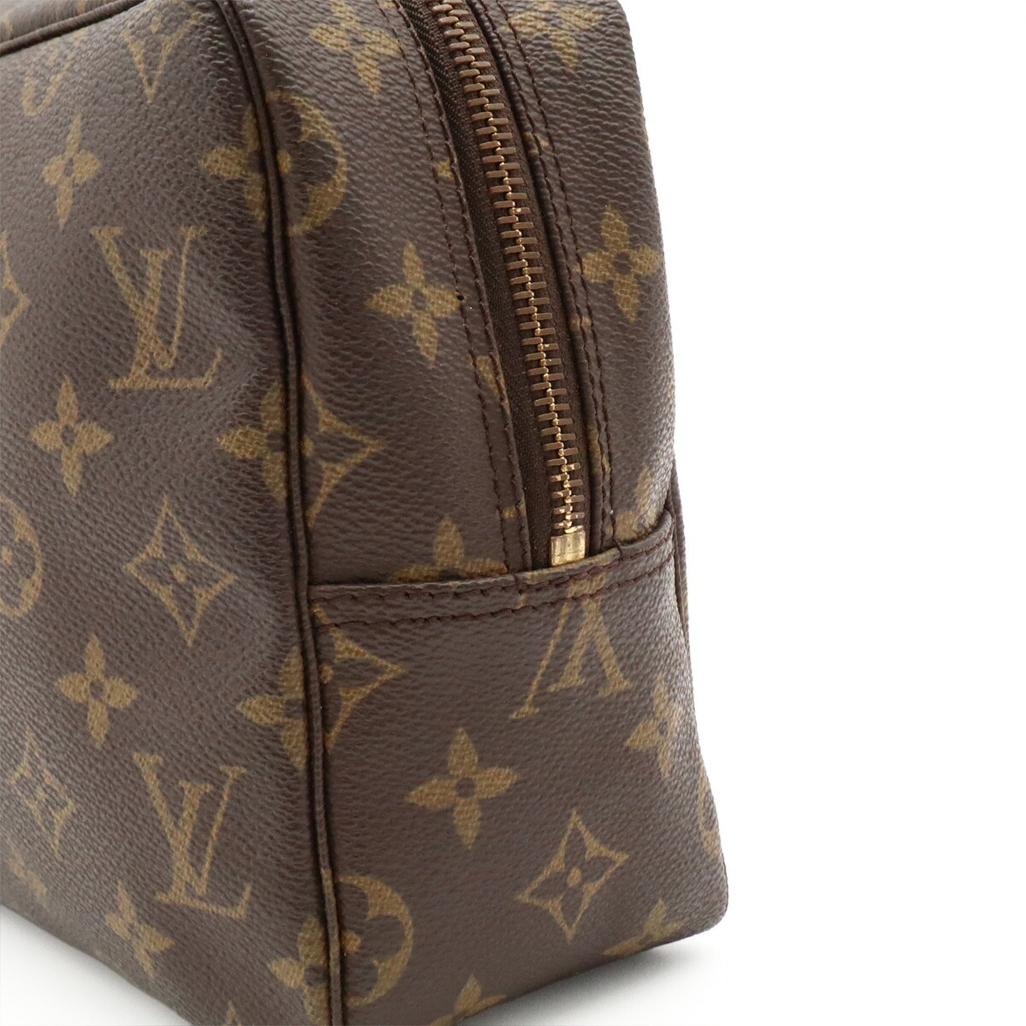 Louis Vuitton Brown Monogram Canvas Clutch Bag Pouch (Pre-Owned)