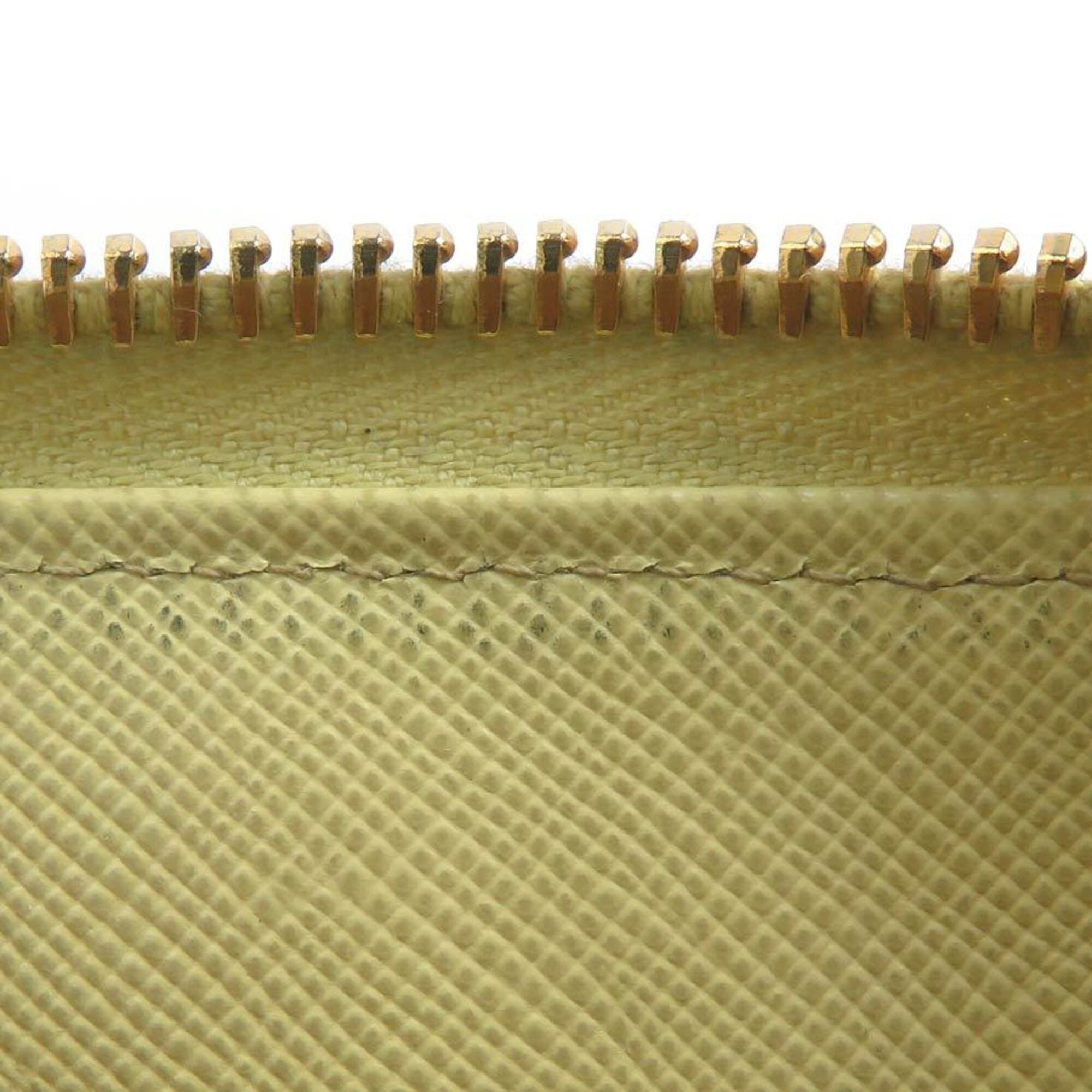 Prada Yellow Leather Long Wallet (Bi-Fold) (Pre-Owned)
