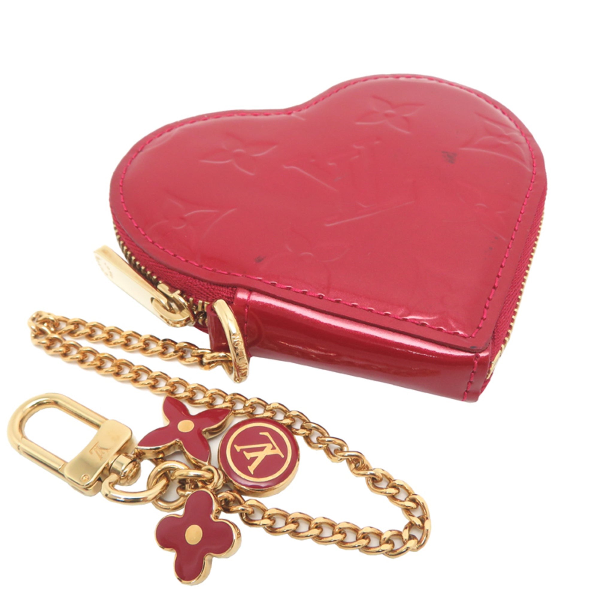 Louis Vuitton Red Color Vernis Coin Purse/Coin Case (Pre-Owned)