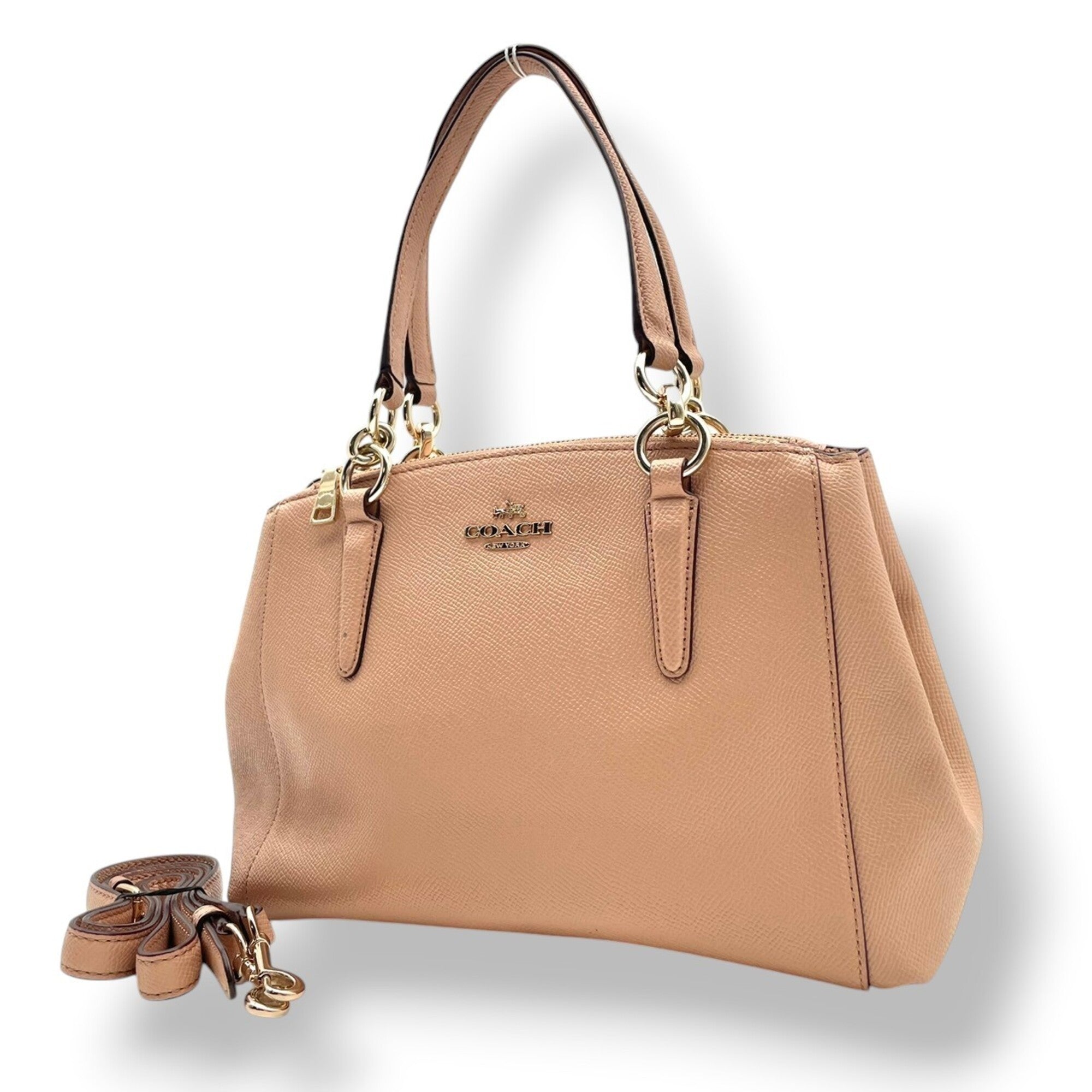 Coach Light Pink Leather Handbag Shoulder Bag (Pre-Owned)