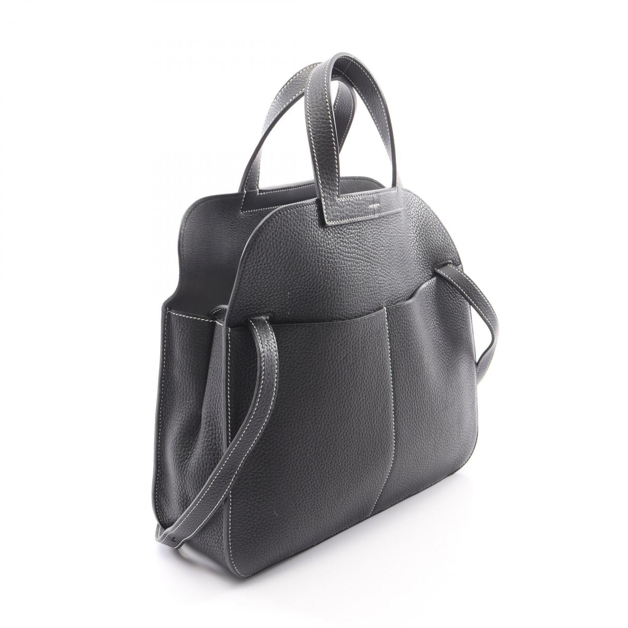 Hermes Black Taurillon Clemence Leather Handbag (Pre-Owned)