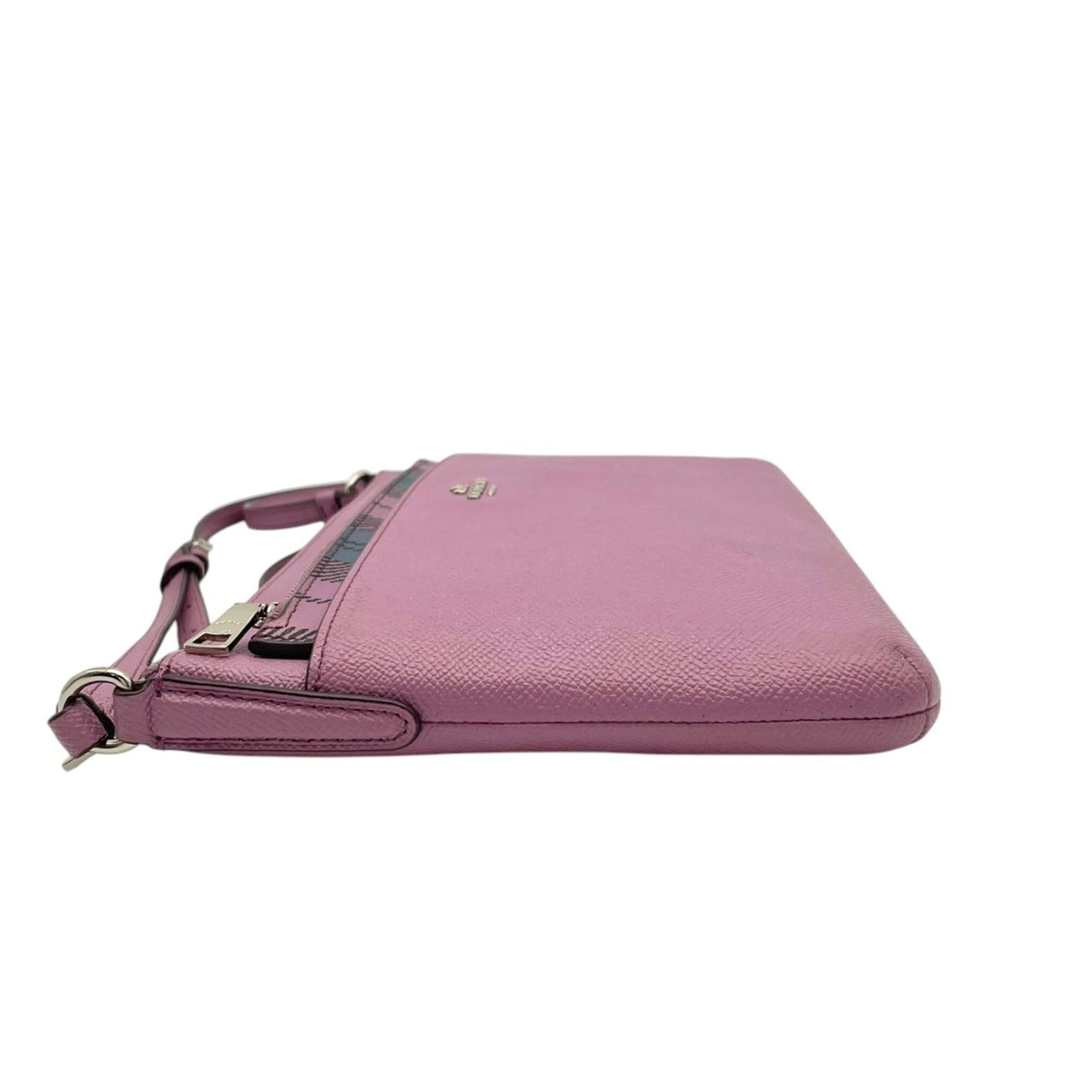 Coach Light Purple Leather Canvas Shoulder Bag (Pre-Owned)