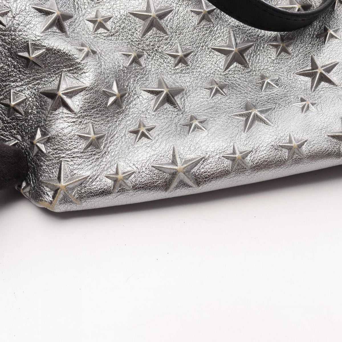 Jimmy Choo Black Silver Leather Handbag (Pre-Owned)