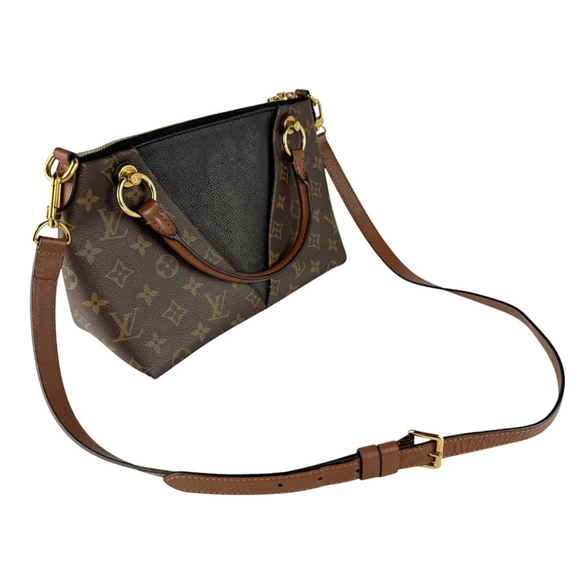 Louis Vuitton Monogram Noir Monogram Leather Handbag Shoulder Bag (Pre-Owned)