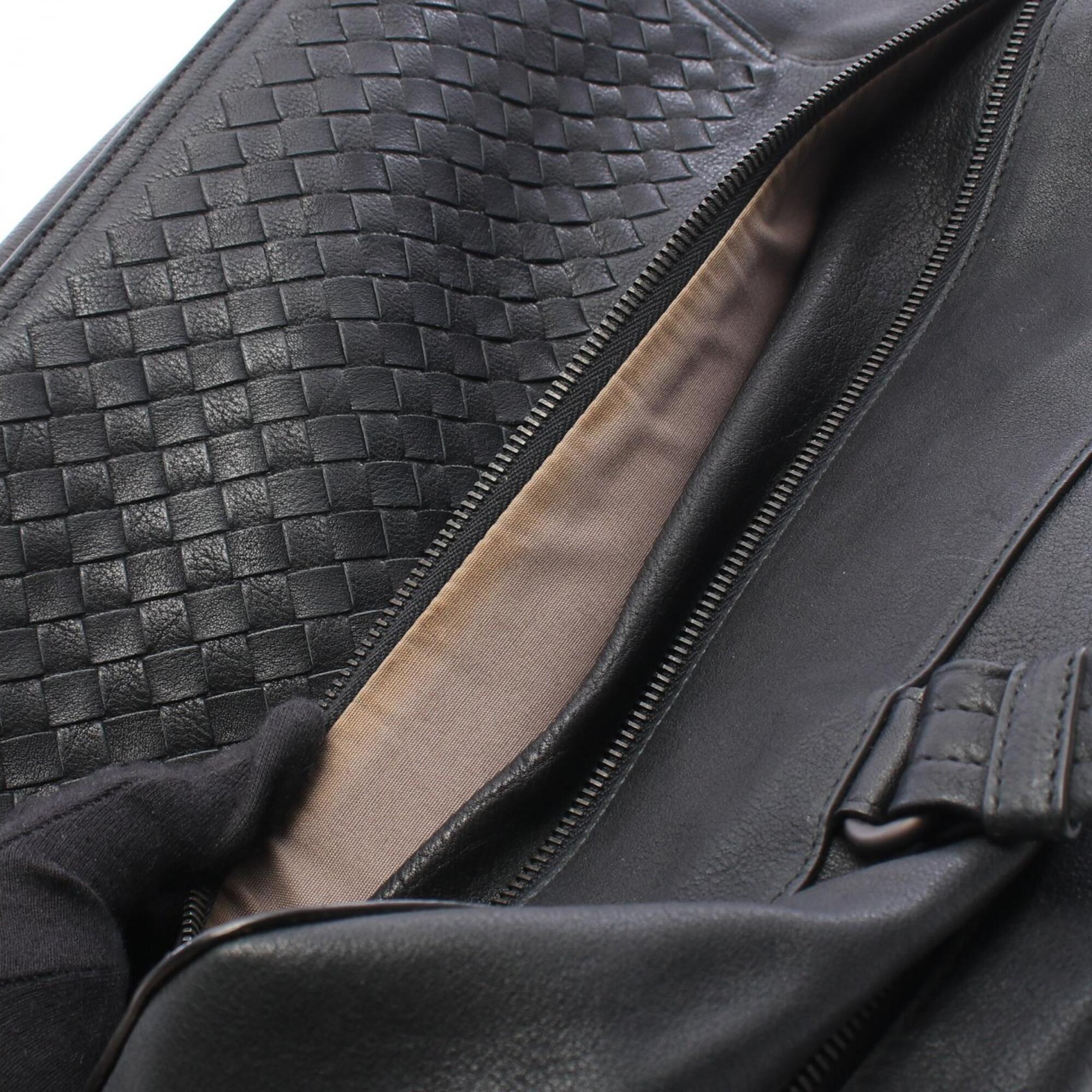 Bottega Veneta Black Intrecciato Handbag (Pre-Owned)