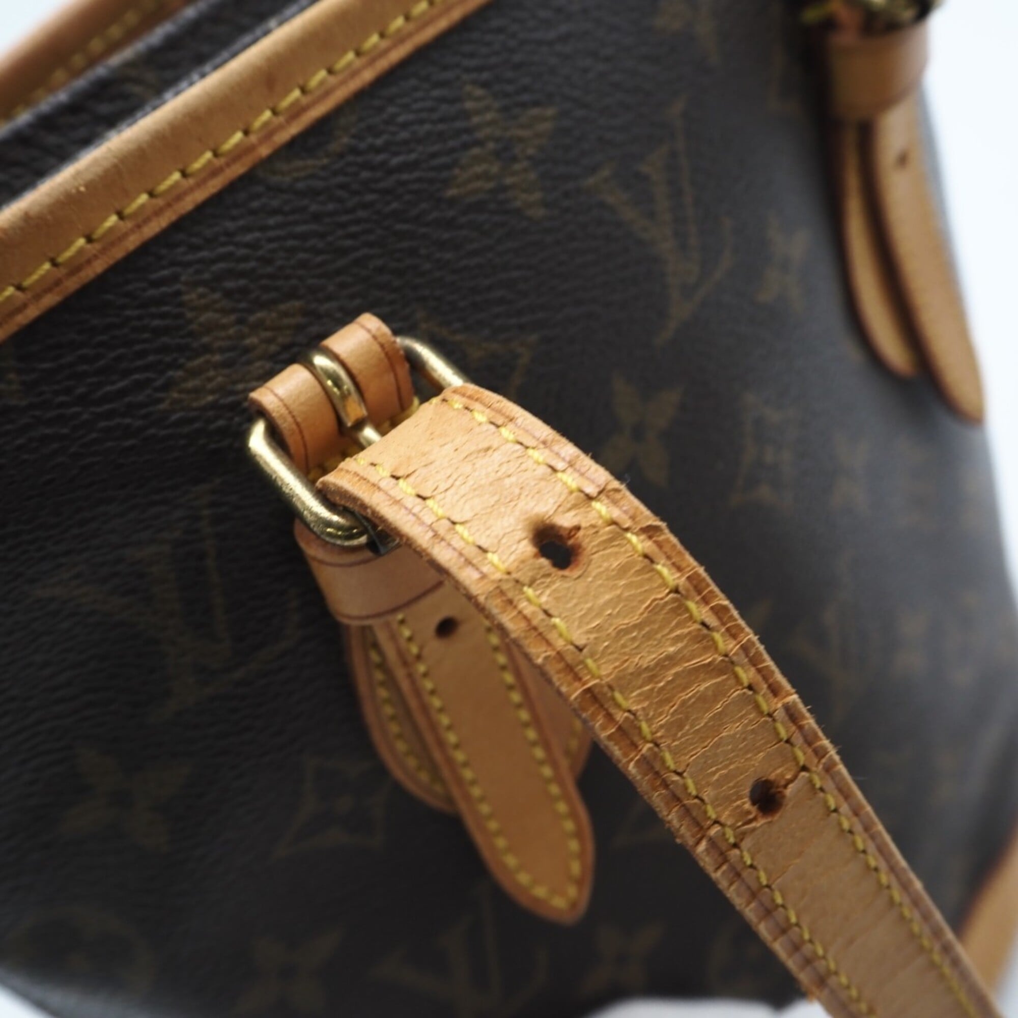 Louis Vuitton Monogram Brown Coated Canvas Leather Handbag (Pre-Owned)