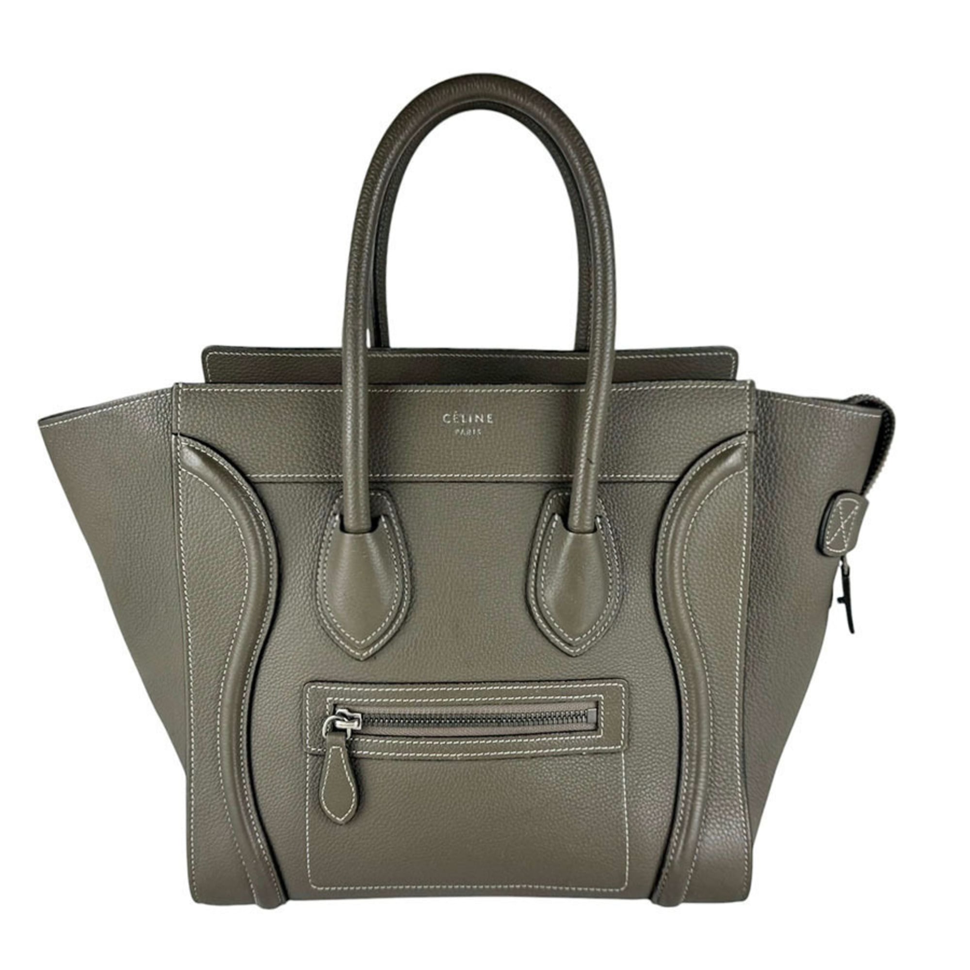 Celine Grayish Leather Handbag (Pre-Owned)